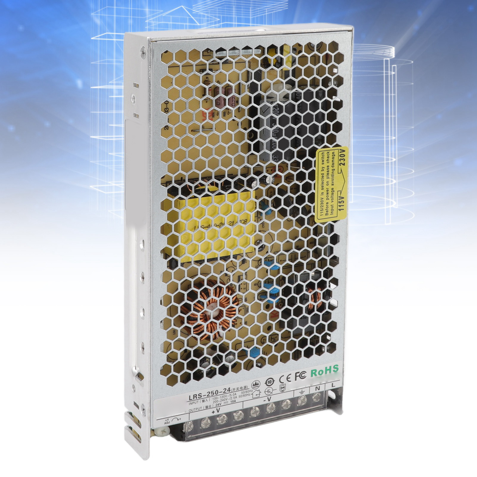 Lrs 24v Schaltnetzteil, Magnetventilsensor, 100–120v/200–240v Led-wandstrahler, Lrs-250w-24v 10a