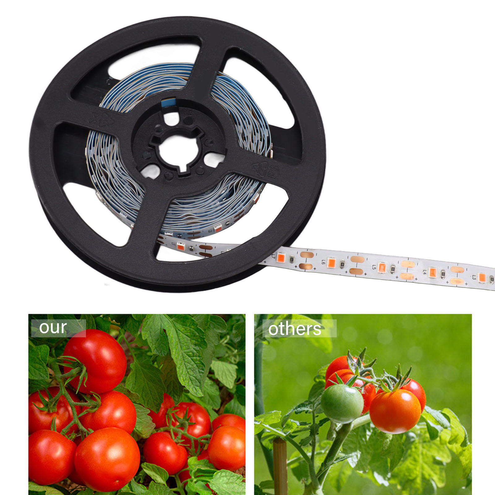 Gartenbau-led-streifen Mit Usb-stromversorgung, Vollspektrum, Wasserdicht, Intensität Per Knopfdruck Einstellbar, Ideal Für Die Anzucht Von Sämlingen Und Das Pflanzen, 5 V, 3 M (nicht Wasserdicht).
