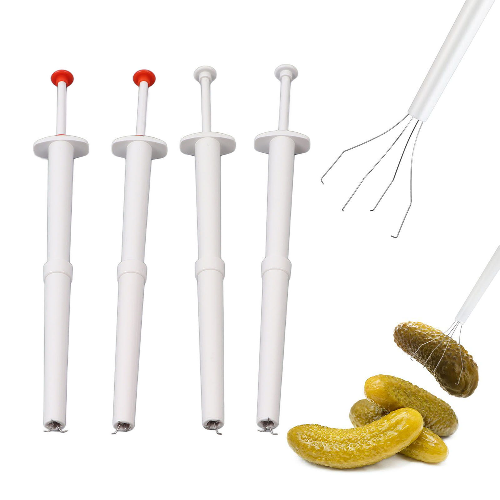 4 Flexible, Multifunktionale Clips Für Eingelegtes Gemüse Und Oliven