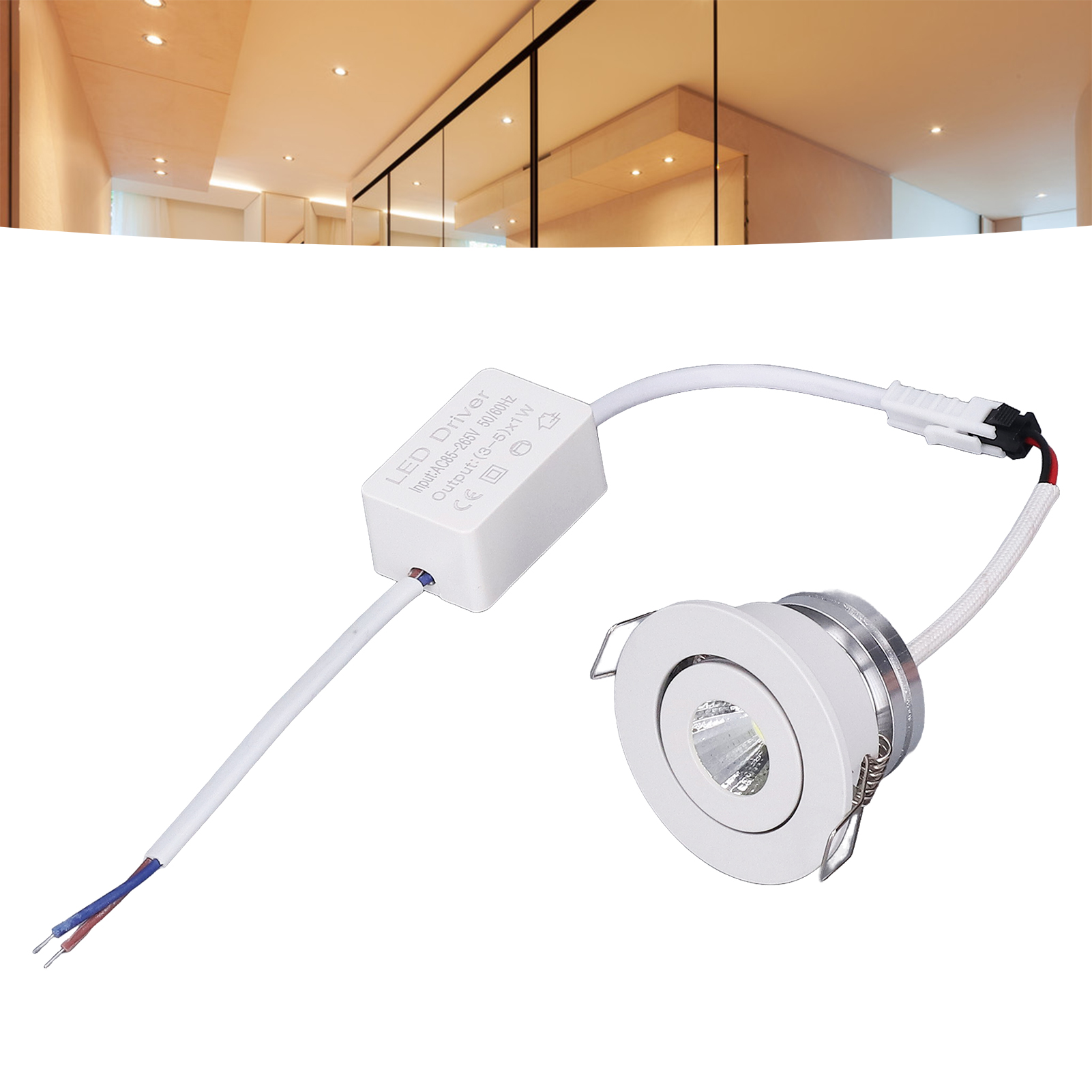 5-w-led-einbaustrahler Mit Netzteil, Cob-deckenleuchte Für Den Innenbereich, Mini-led-strahler, Deckenstrahler, 4000 K Natürliches Licht