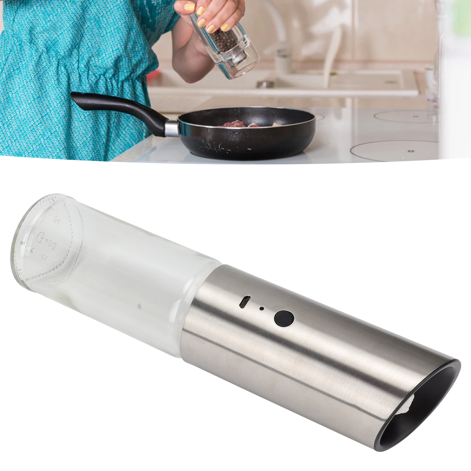 Elektrische Pfeffermühle Aus Edelstahl, Praktische Salz- Und Pfeffermühle, Usb-aufladbar