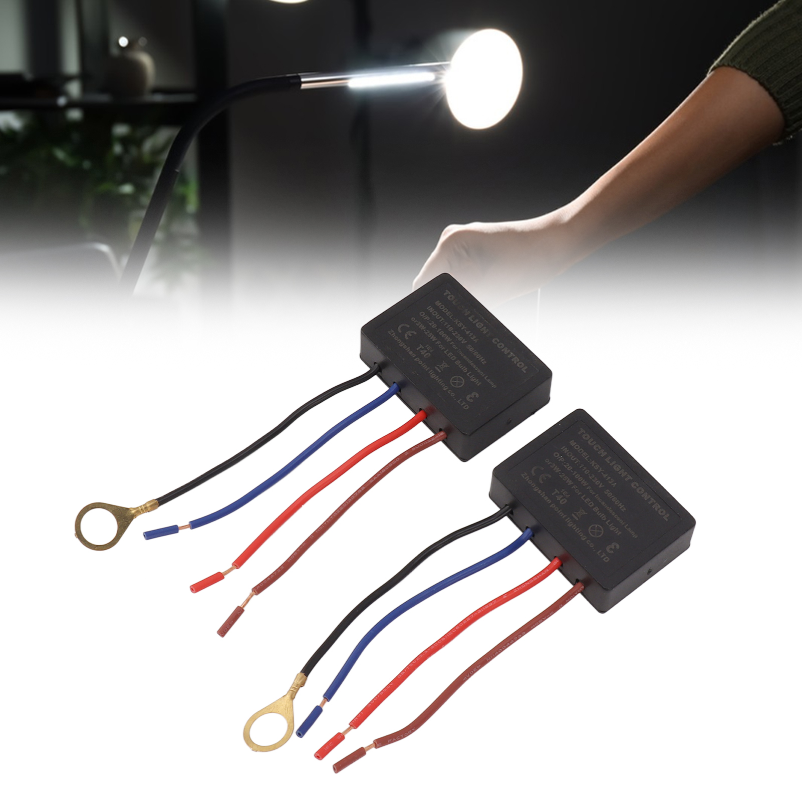 Reparaturset Für Ksy-413a Dreikanal-touchlampe (20-100w / 3-25w Regler): Steuermodul, Ersatzsensor, Berührungsschalter, 110-230v.