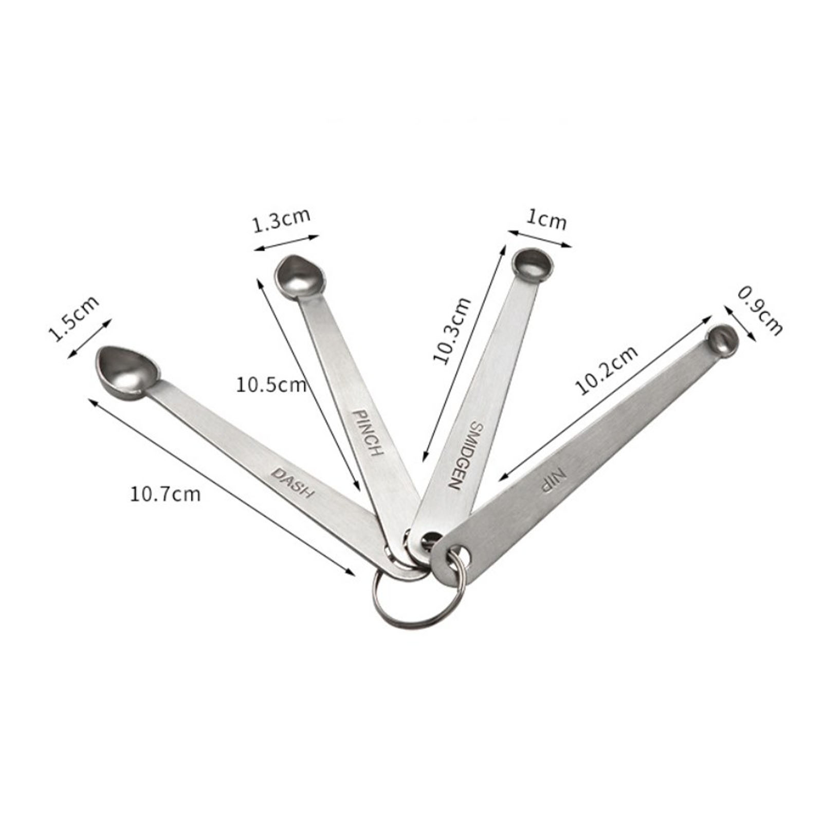 Messlöffel Aus Edelstahl, Gewürzlöffel, Vierteiliges Set, Abgestufte Gewürzlöffel, Backmesslöffel, Backutensilien