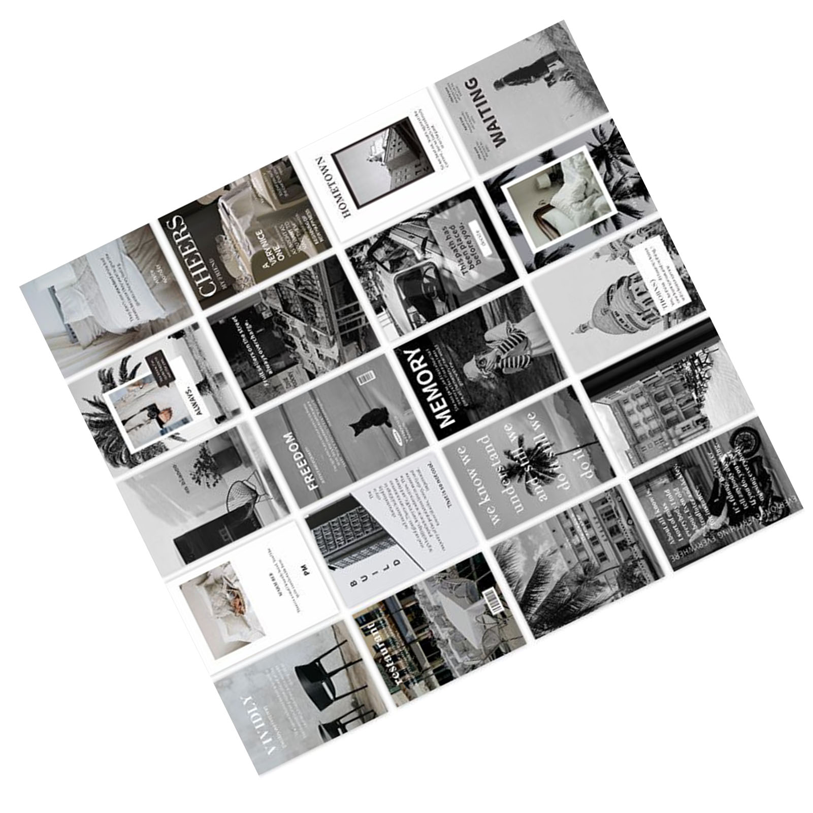 Papermore Stickerbuch, Serie „vagabond's Journal“, Urbaner Stil, 20 Blatt, Design „lonely Boiling“.