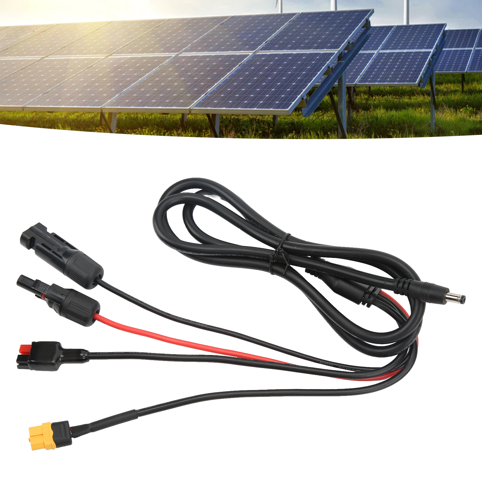 Solarladekabel Für Ein Bis Vier Paneele Mit 5,5 X 2,1 Mm Dc-adapterverlängerung Zum Anschluss Eines Solarpanel-ladegeräts.