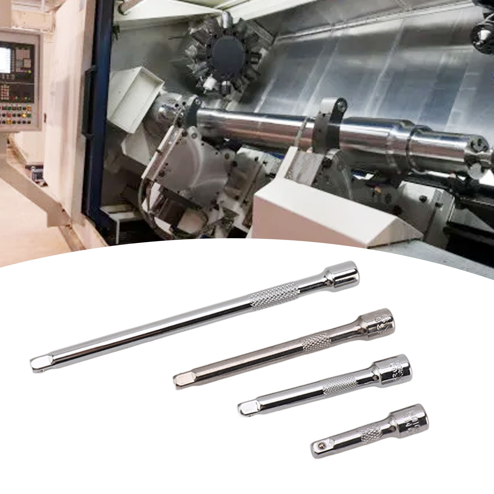 Satz Mit 4 1/4"-steckschlüsselverlängerungen Mit Langen Schäften (50/75/100/150 Mm) Für Ratschenschlüssel