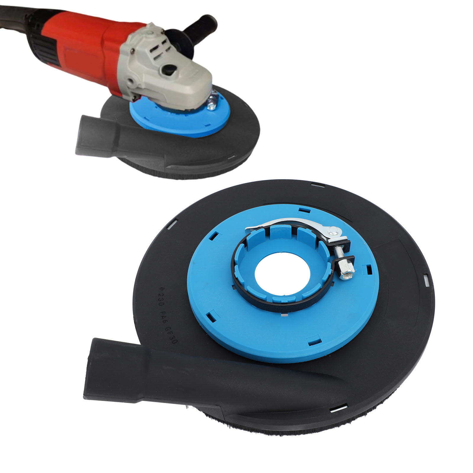 Schutzkappe Für 230-mm-winkelschleifer (9 Zoll) – Blau-schwarz – Staubschutz Für Bodenanstriche