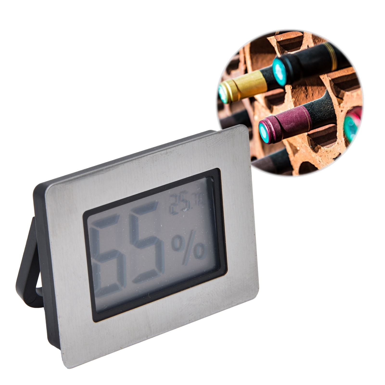 Integriertes Elektronisches Thermometer Und Hygrometer Für Zigarrenkisten, Gitarrenkoffer Und Weinkeller.