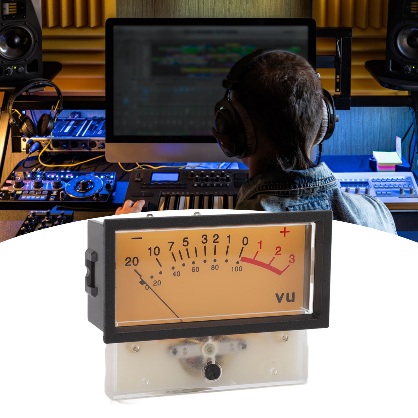 Hochpräzises 12v Vu-meter, Amperemeter, Db-schallpegelmesser, Verstärker, Lautsprecher, Hintergrundbeleuchtete Röhrenverstärker-pegelanzeige, 500µa-650µω.