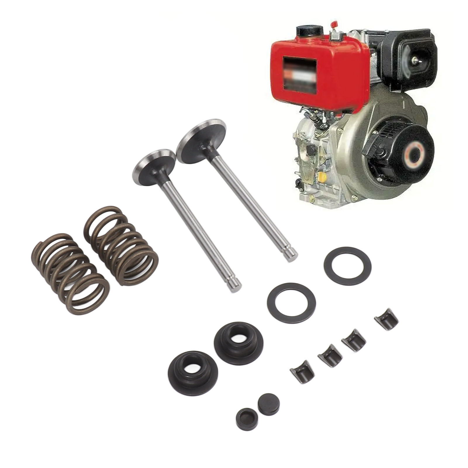 Teile Für Luftgekühlte Dieselmotoren, Generator, 186f Mini-gartenfräse, Ventilschaft, Zylinderkopf, Sicherungsplatte, Deckel, Federscheibe, Sicherungsclip, Schutzkappe