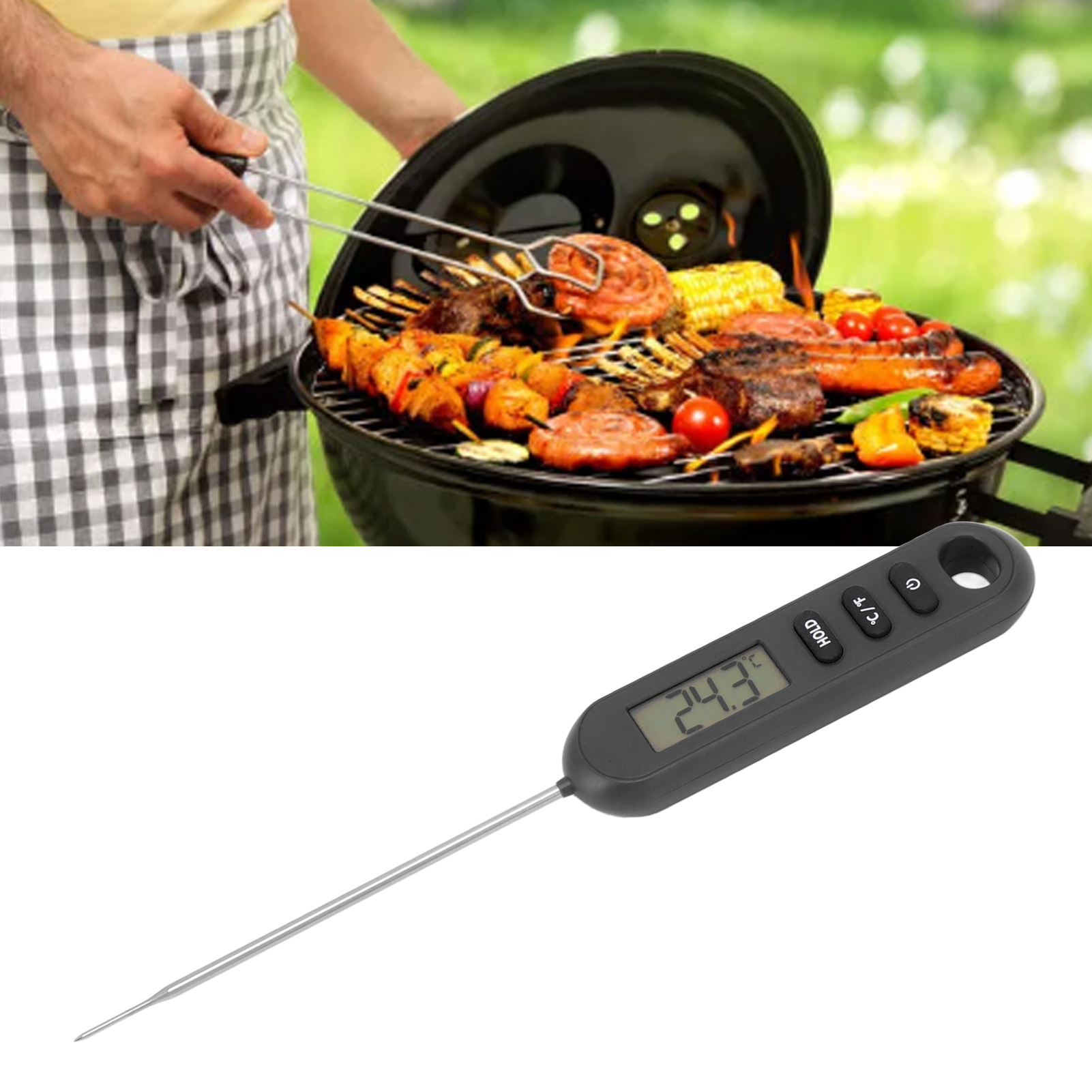 Küchenthermometer Für Grillfleisch, Temperaturfühler Für Milch, Elektronisches Thermometer Für Grillgut