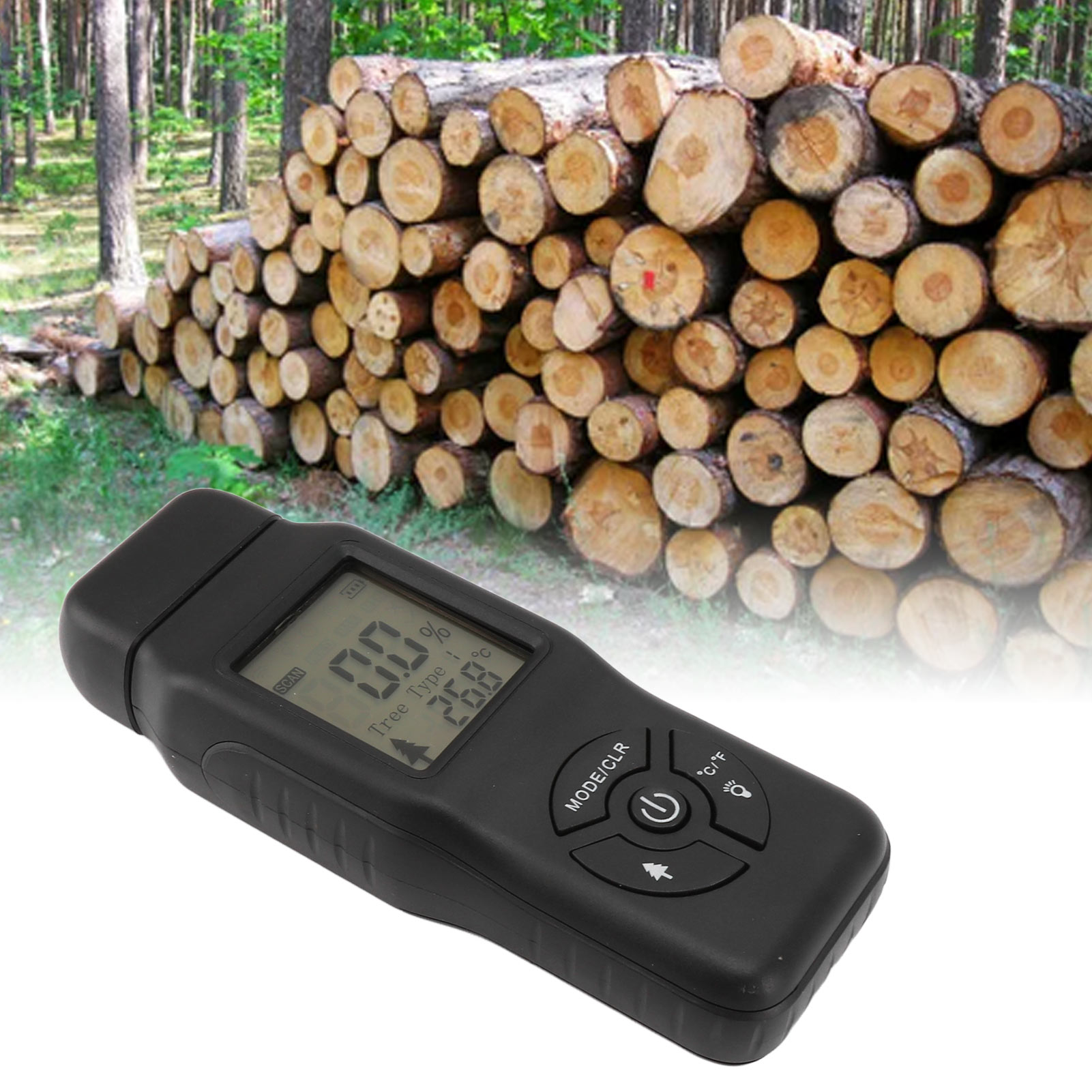 Digitales Holzfeuchtemessgerät Mit Digitalanzeige, Hochpräzises Tragbares Digitales Holzfeuchtemessgerät, Holzfeuchtemesser