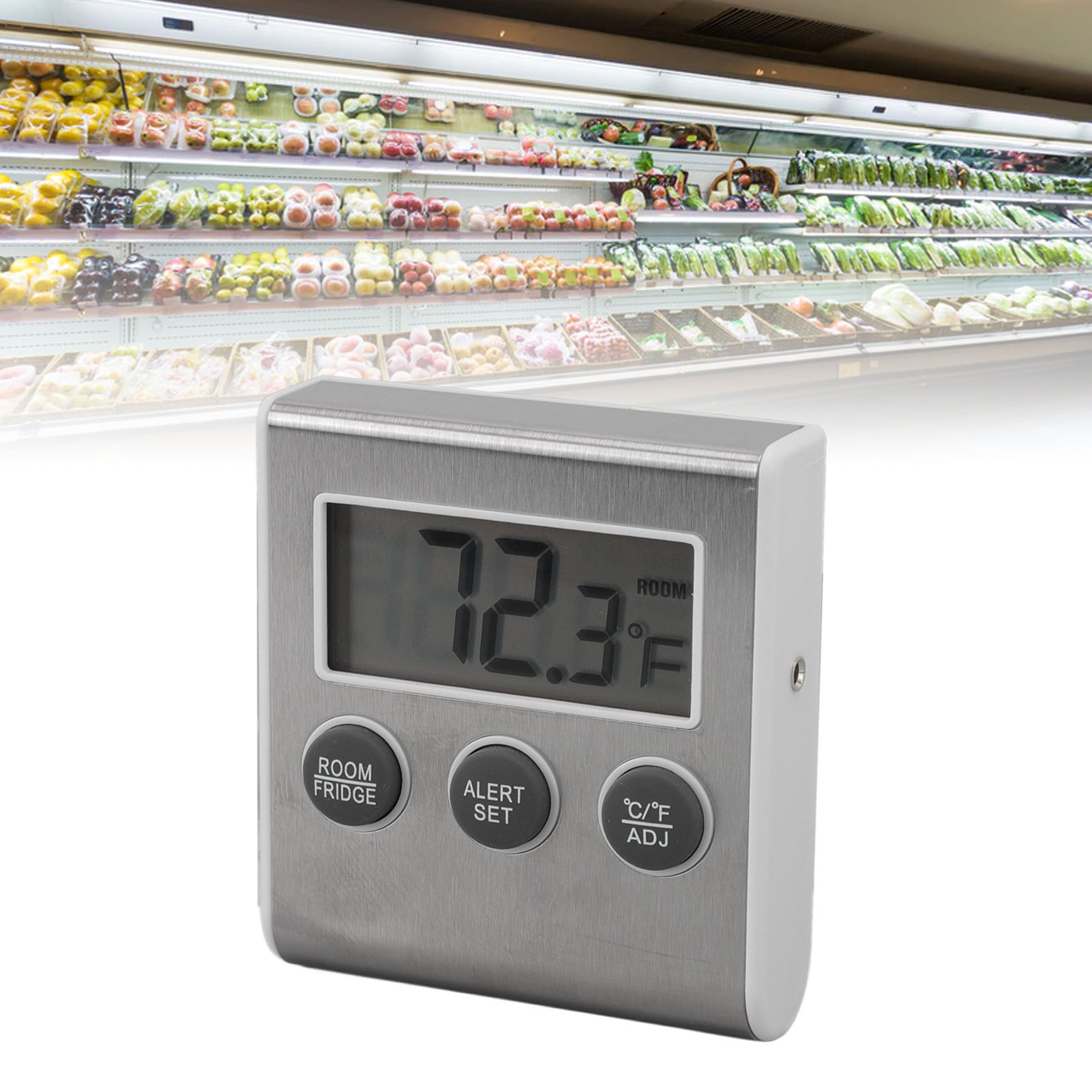 Gefrierschrankthermometer, Kühlschrankthermometer Mit Alarm Und Temperaturanzeige, Für Küche Und Haushalt