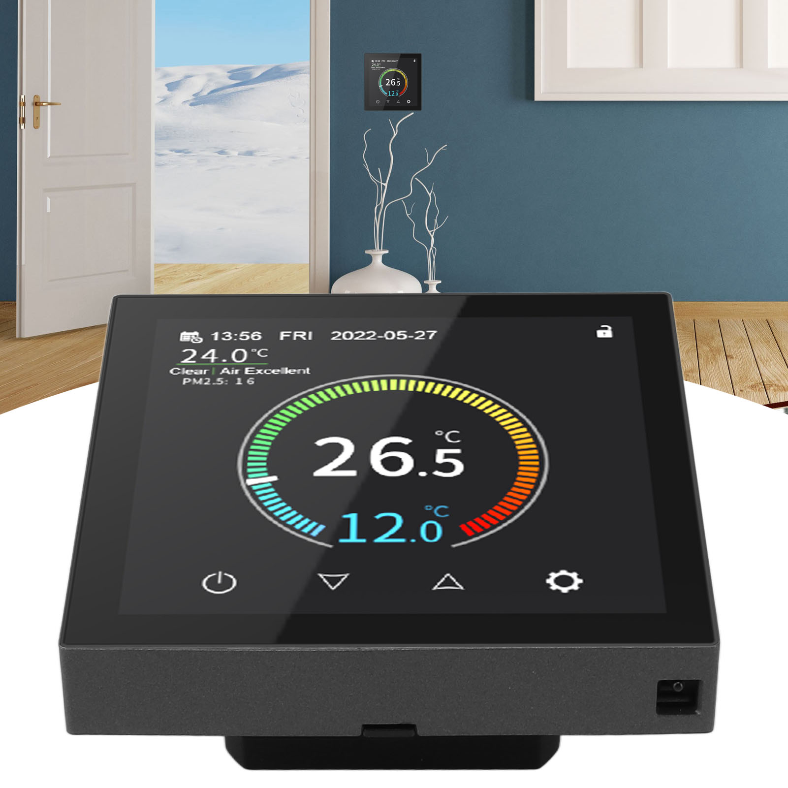 Digitales Wlan-thermostat Für Fußbodenheizung, Intelligenter Temperaturregler, Wlan-thermostat Mit Hintergrundbeleuchtung, Fernthermostat, Wasserbasiertes Fußbodenheizungssystem, 90–240 V
