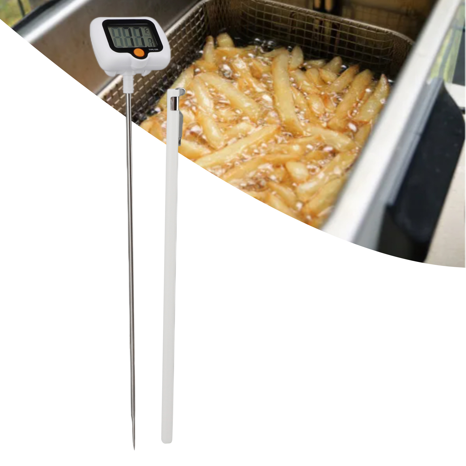 180° Drehbare Sonde, Edelstahlsonde Mit Variablem Durchmesser, Elektronisches Digitales Kochthermometer