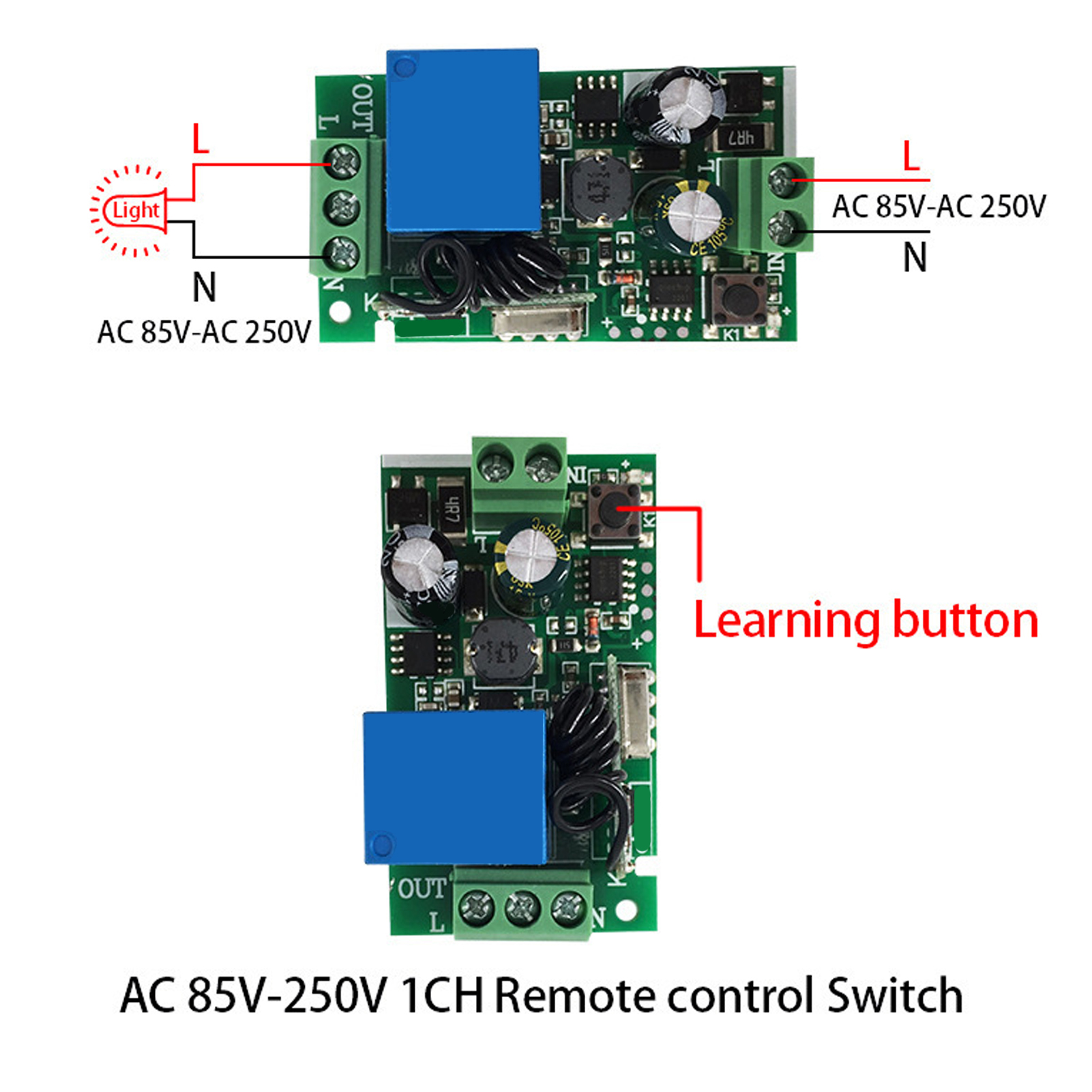 Ac220v Einkanal-funksteuerschalter, Funkfernbedienung Für Led-lichtpaneele, Fernbedienungsmodul, Fernbedienung Inklusive Batterien.