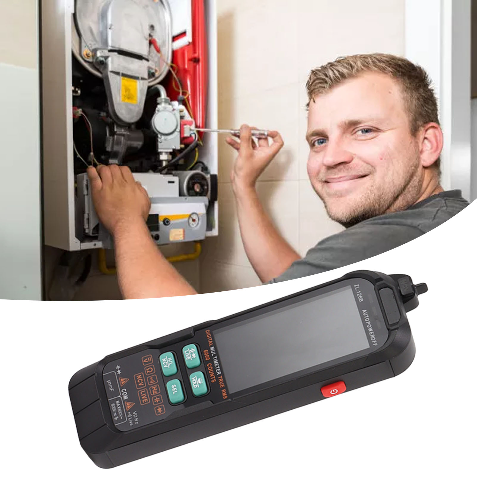 Digitalmultimeter, Gleich-/wechselstrom-amperemeter/voltmeter, Kapazitäts-/ohmmeter, Diodenmultimeter, Spannungsprüfer (0–600 V), Werkzeuge