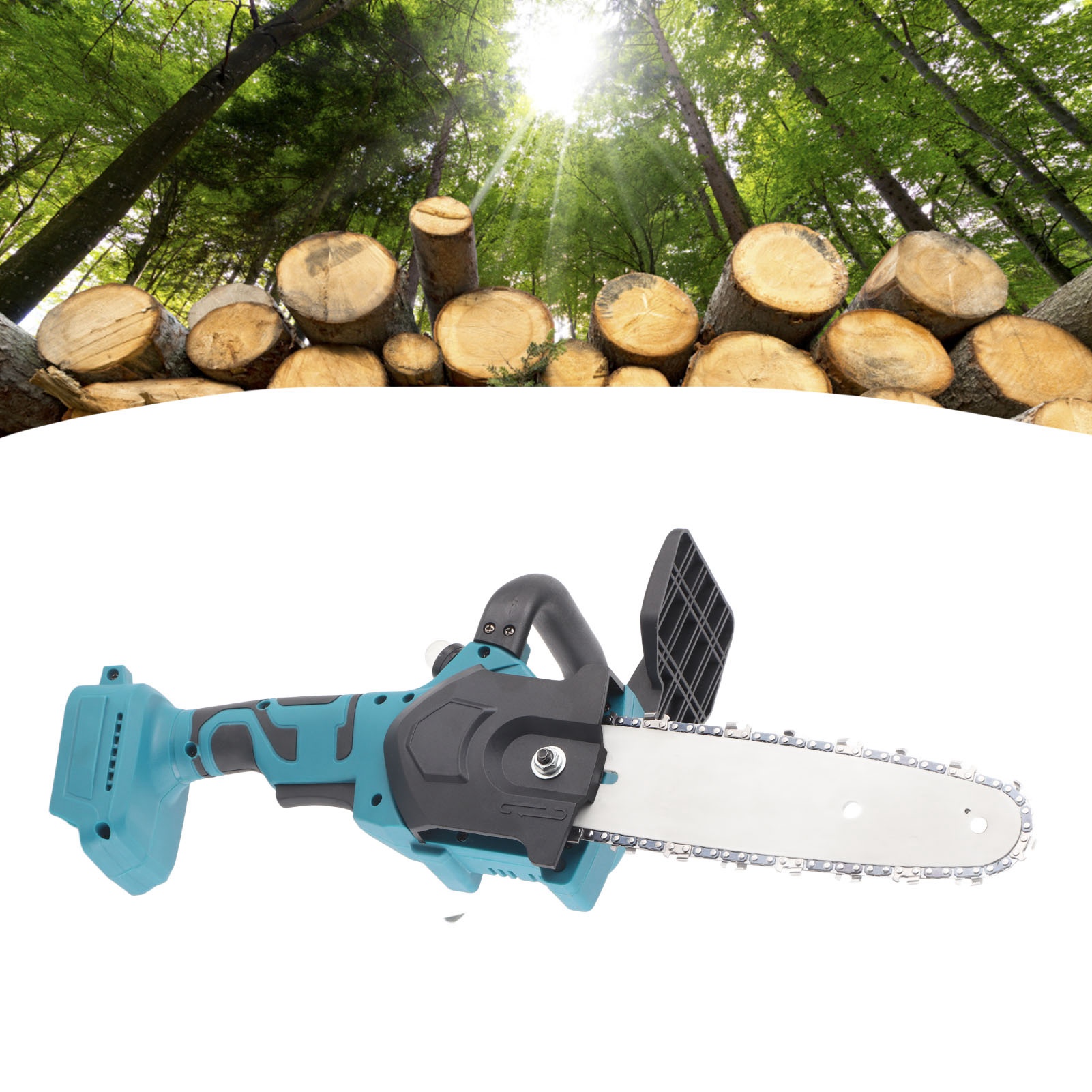 8-zoll-elektrokettensäge Mit Bürstenlosem Motor, Ohne Anbauteile, 800-w-akku-elektrosäge, Schneidemaschine Für Die Holzbearbeitung, Werkzeuge Für Die Holzbearbeitung Und Gartenarbeit.