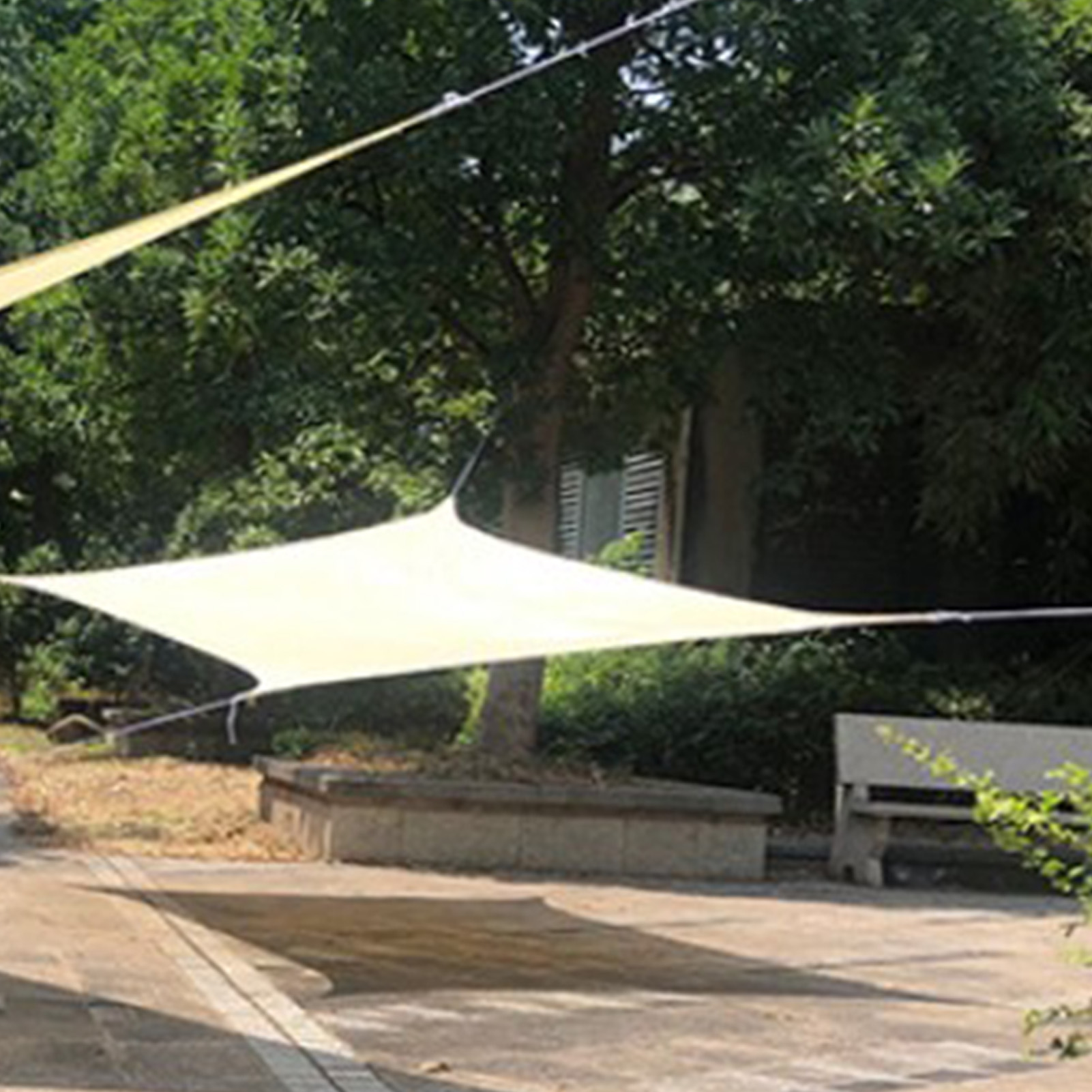 Rechteckige, Cremefarbene Markise, 4 X 5 Meter, Wasserdicht Und Uv-geschützt.