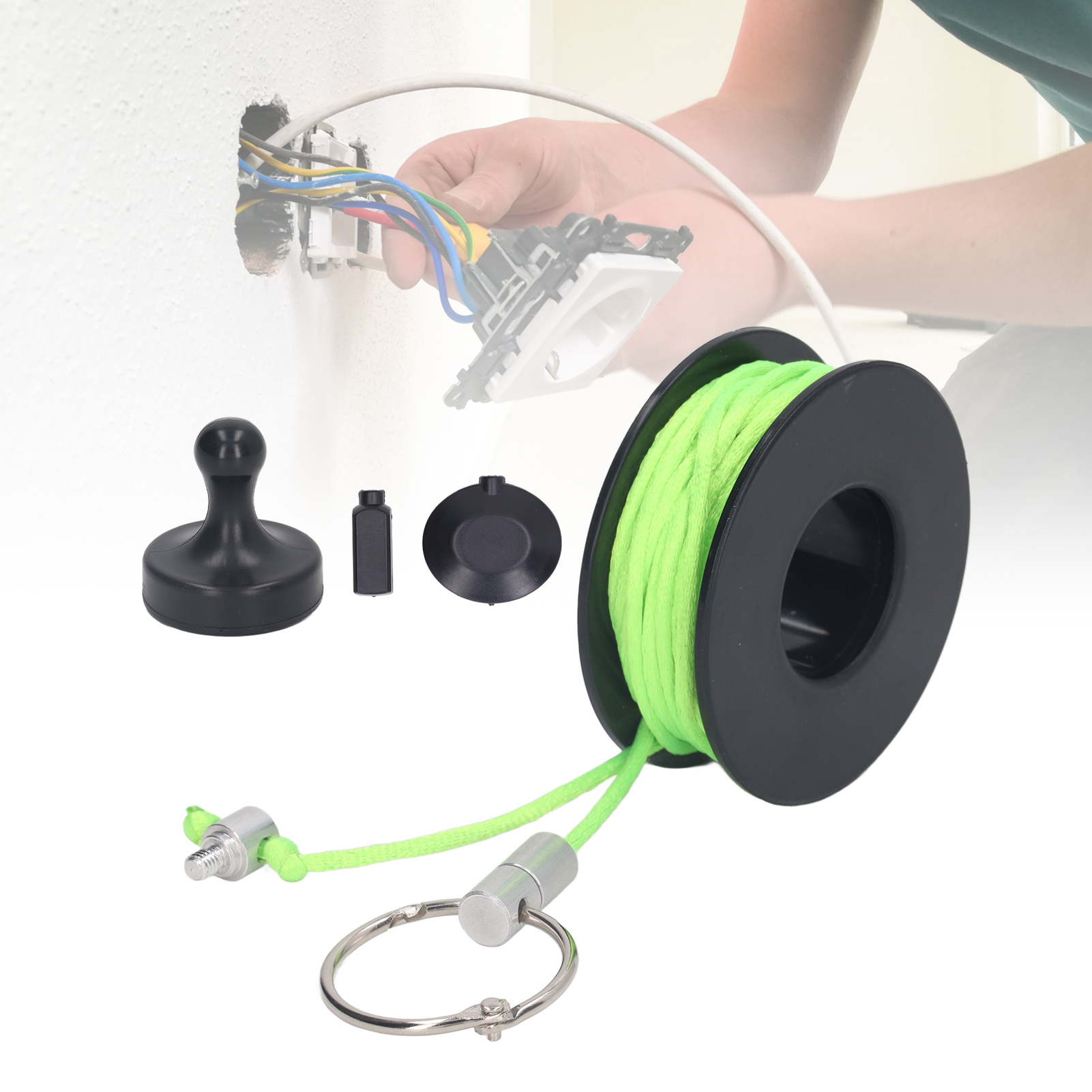 Wiremag Magnet-drahtzieher, Verdeckter Drahtzieher, Magnetisches Zugwerkzeug Für Elektrische Leitungen In Nylonrohren