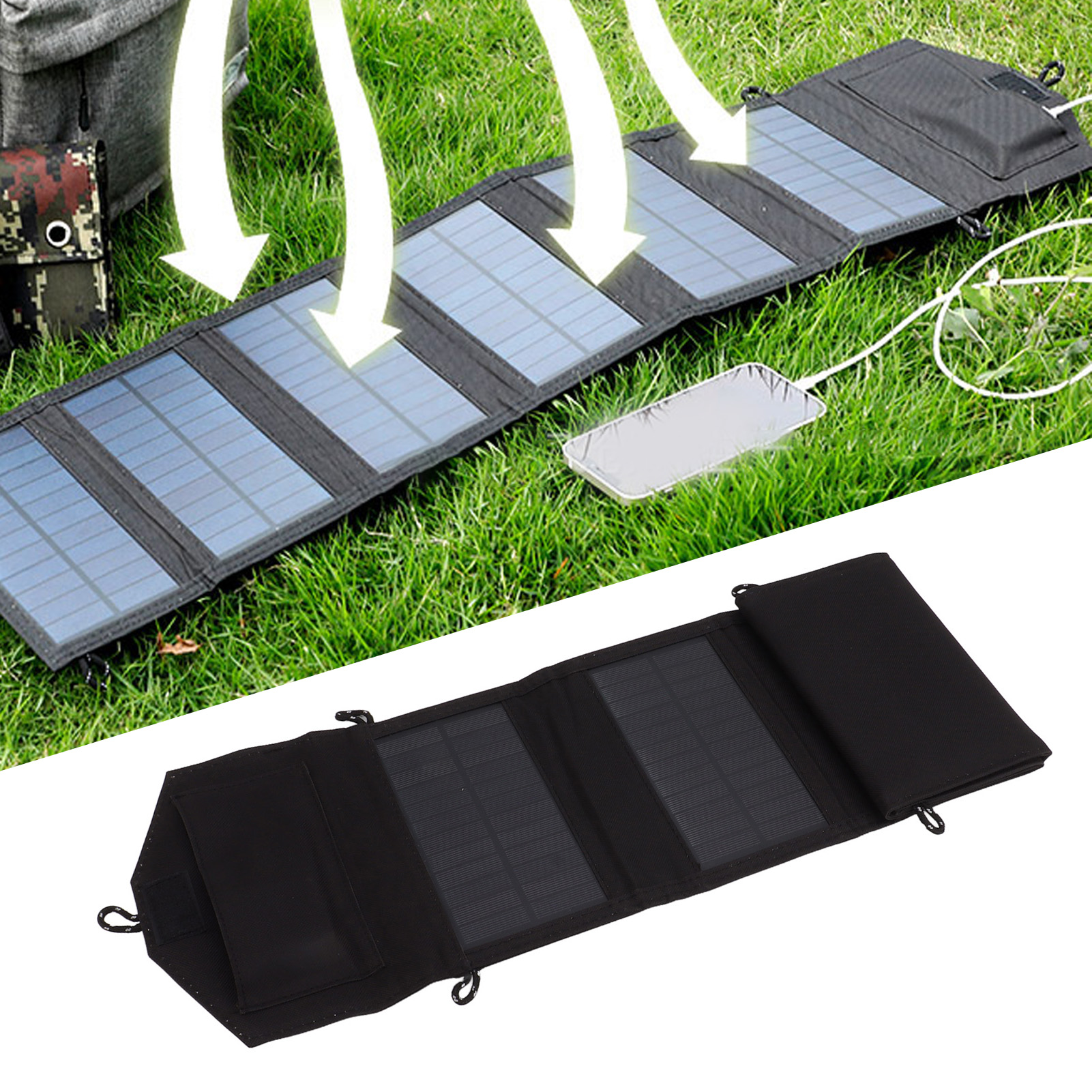 20-w-5-v-tragbares Solarpanel, Usb-ladegerät, Faltbare Handytasche