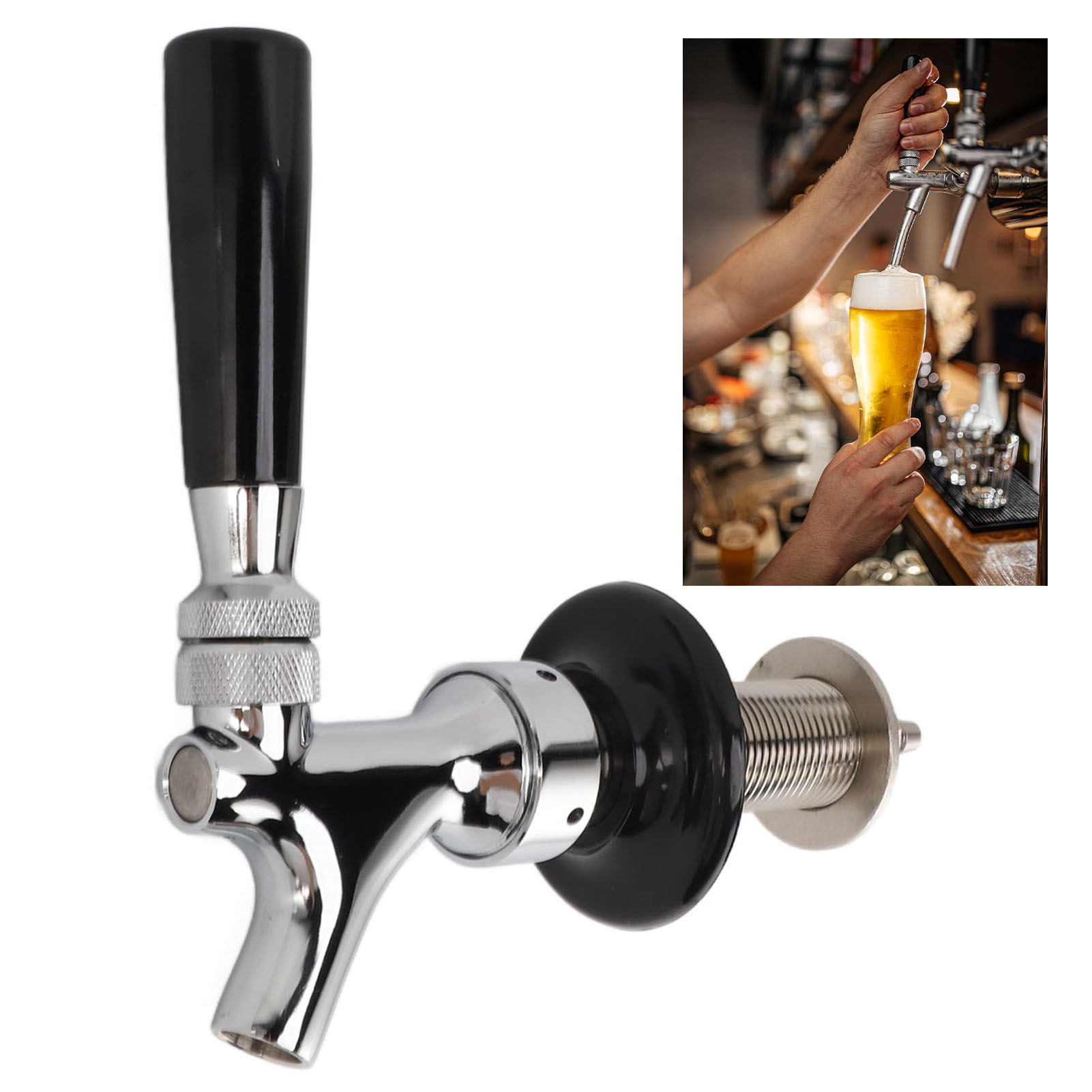 G5/8 Bierzapfanlage / Verstellbarer Braukopf Aus Messing Mit 4-zoll-schnellanschluss