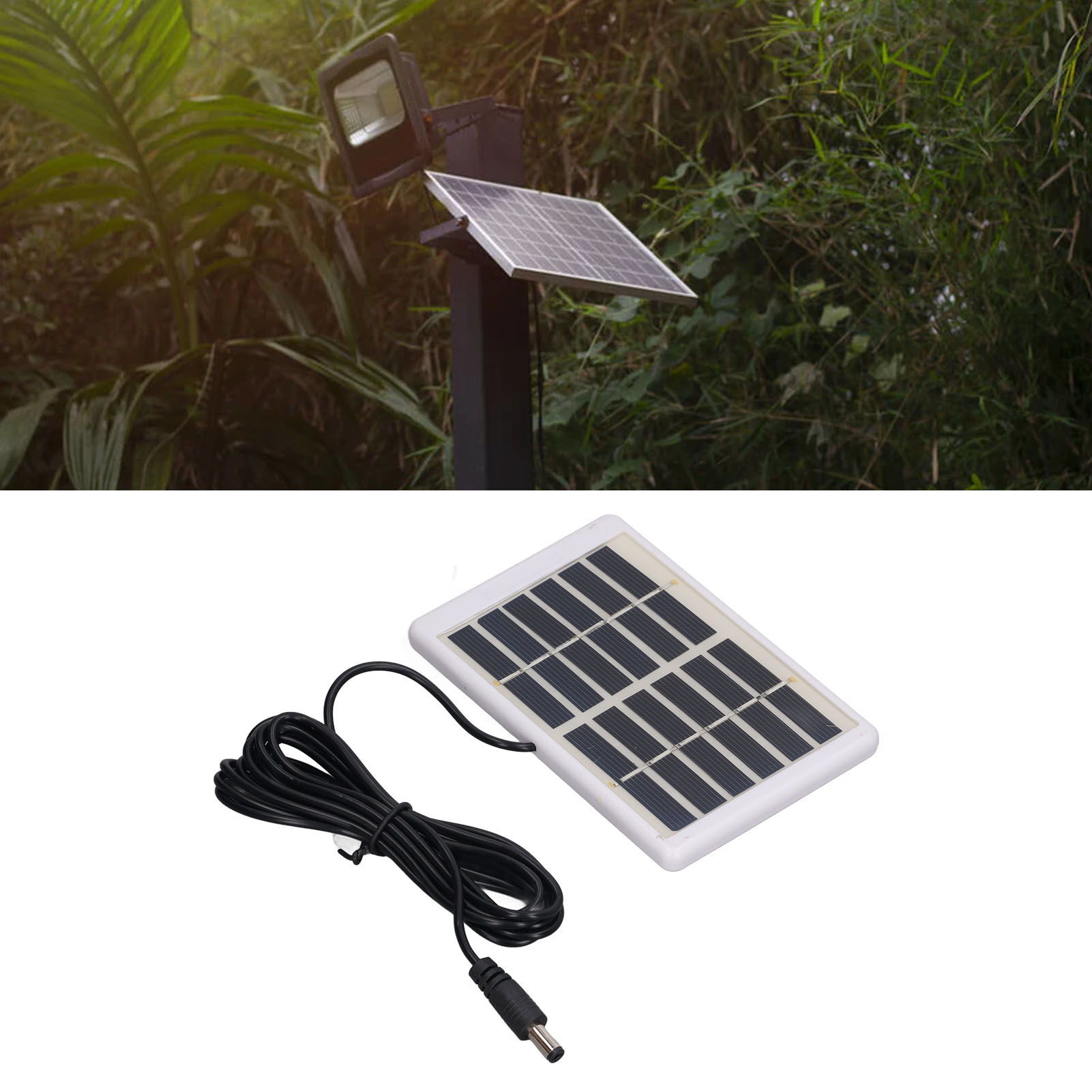 1,2 W 6 V/9 V Polykristallines Solarmodul, Laminierter Streifen Mit Kunststoffrahmen Und Dc-schnittstelle