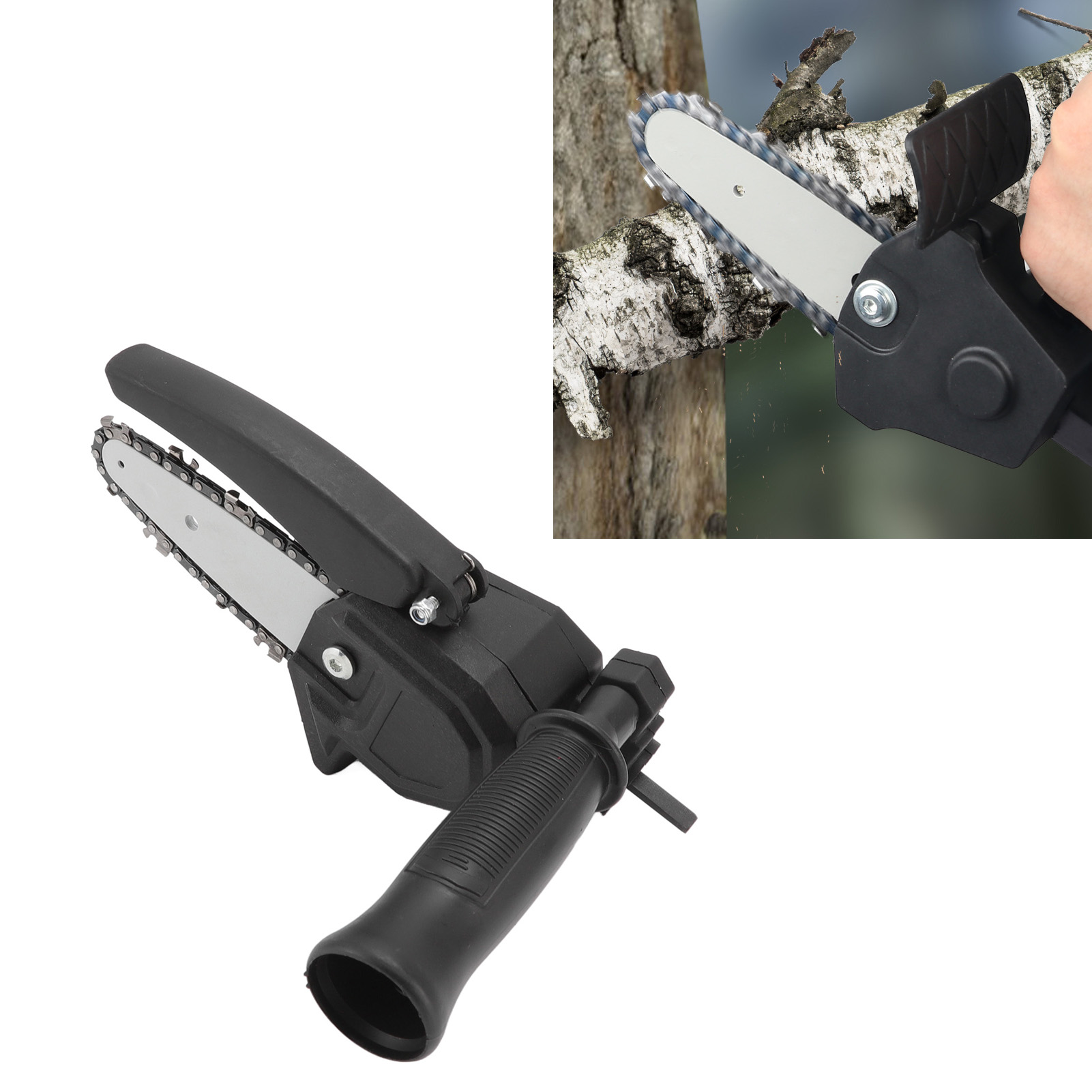 Adapter Für Bohrmaschine Und Kettensägenkopf Für Den Heimgebrauch, Mini-forstsäge, Gartensäge, 10-cm-elektrosäge