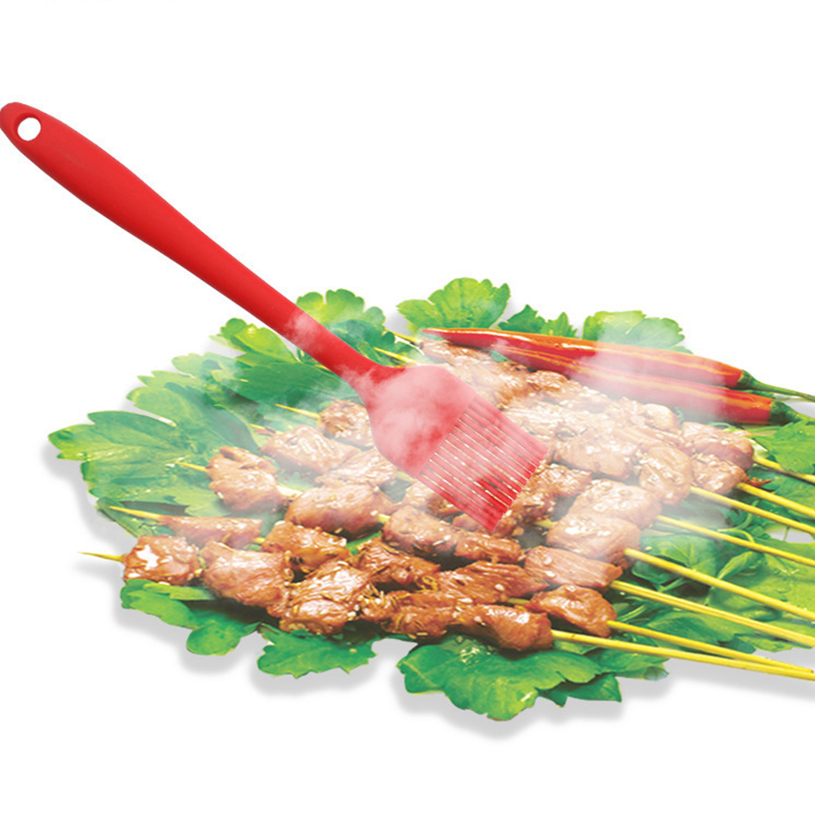 Set Aus 5 Roten Silikon-back- Und Kuchenutensilien, Antihaftbeschichtetes Küchenutensilien-set, Raclette-set (5-teilig).
