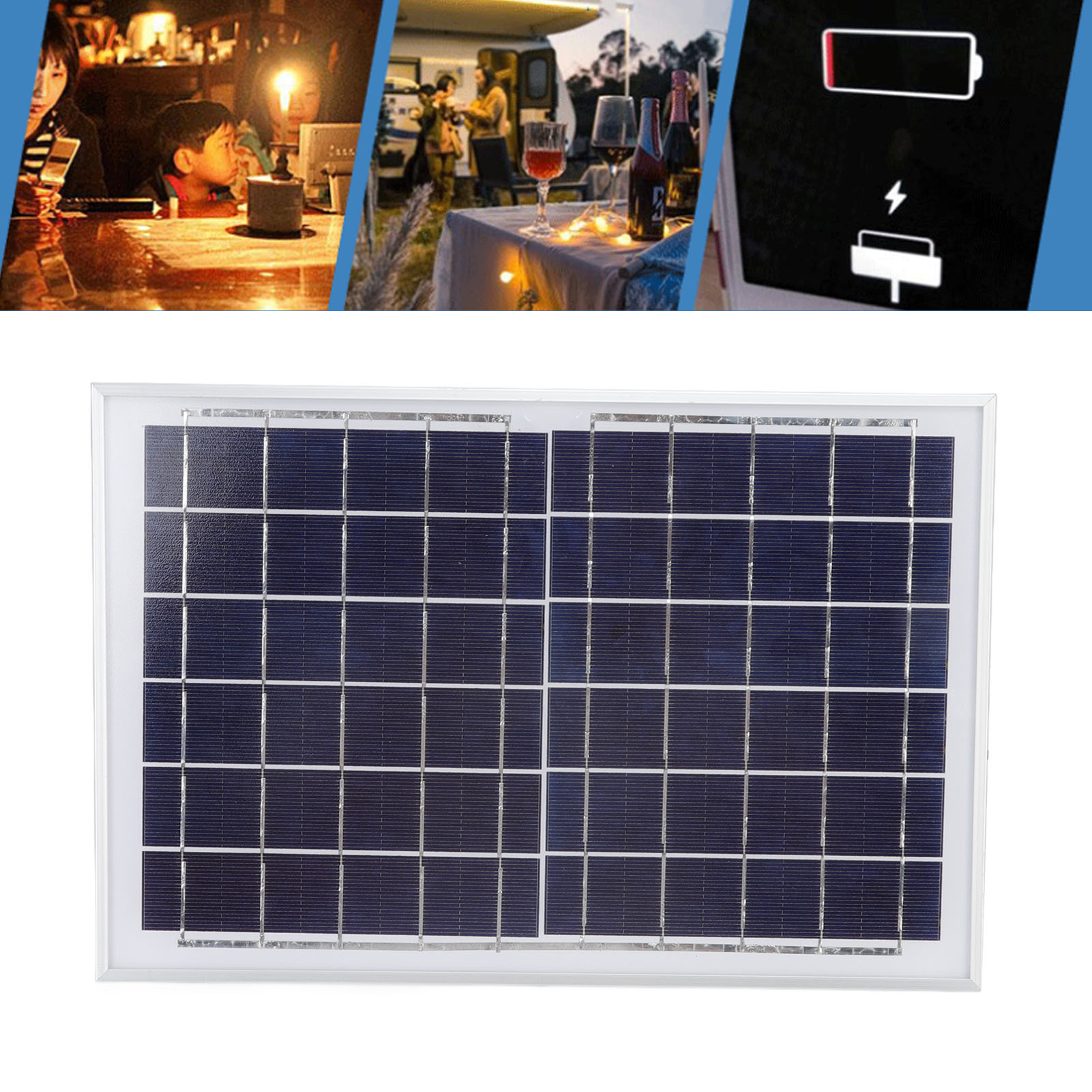 Es-0610 10w 6v Polykristallines Silizium-solarpanel Für Den Außeneinsatz, Direkte Solarstromversorgung Für Mobiltelefone Mit Überspannungsschutz.