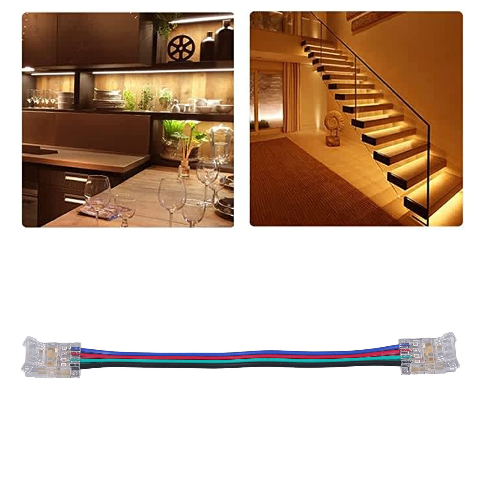 Doppelstecker Für 4-polige Rgb-led-streifen, Lötfreier Adapter Für 4-polige Rgb-led-streifen
