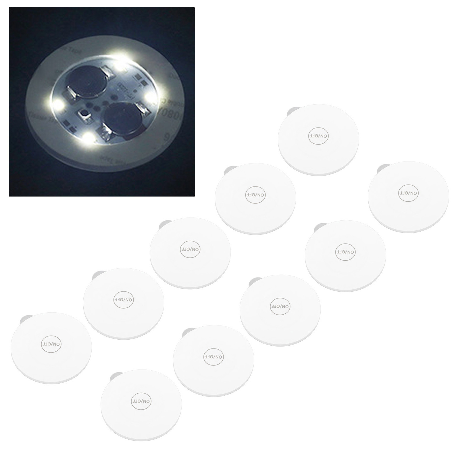 Led-leuchtuntersetzer-aufkleber, Bunte Blinkende Aufkleber Für Flaschen, Leuchtuntersetzer, Weiß, 6 Cm.