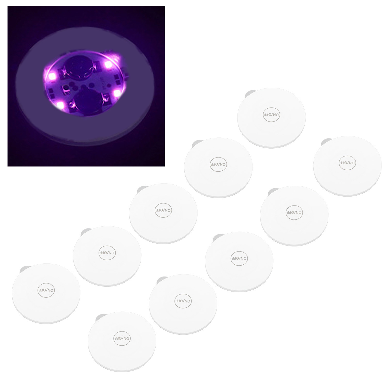 Led-beleuchtete Untersetzeraufkleber, Bunte Blinkende Flaschenaufkleber, Leuchtende Untersetzer, 8-segment-farbschema, 6 Cm.