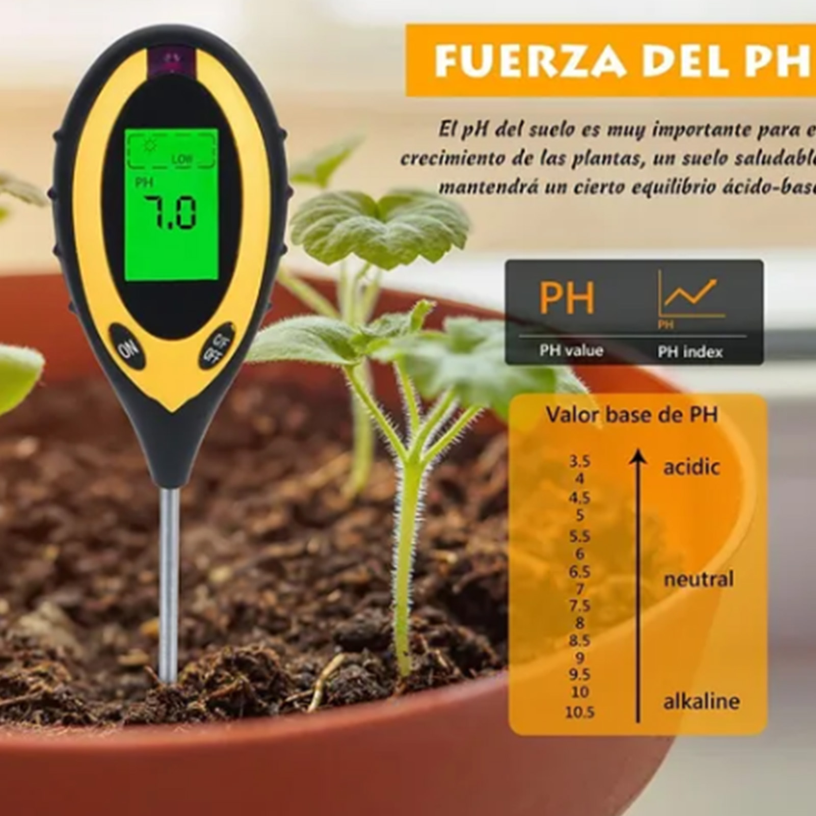 4-in-1-gerät Für Bodenuntersuchungen, Umweltanalysen, Luxmeter, Hygrometer Und Ph-meter.