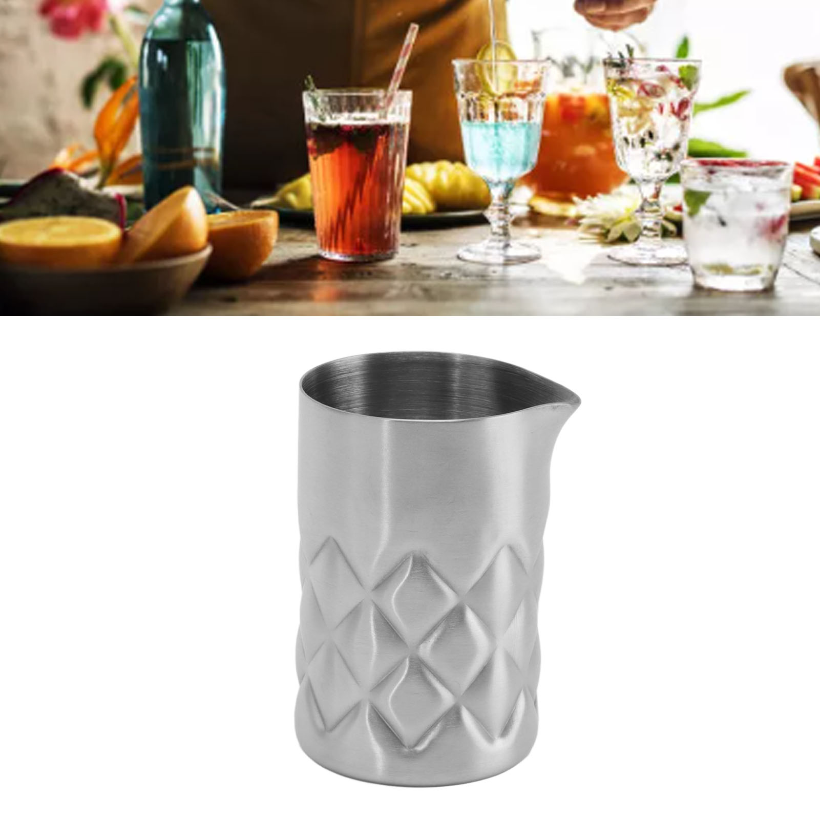 Cocktailgläser Aus Edelstahl 304 Mit Integriertem Messbecher, Latte-art-gläser Und Abgestufte Bargläser