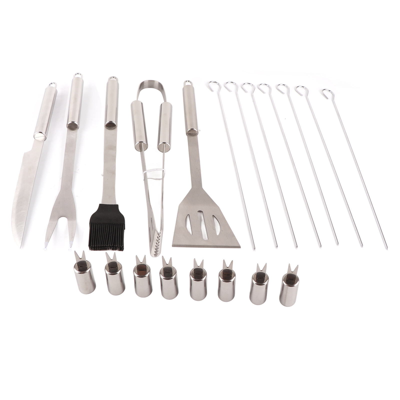 20-teiliges Set Inklusive Stofftasche Mit Kleinem Griff / Grillset Aus Edelstahl Mit Messer / Grillset Für Den Außenbereich