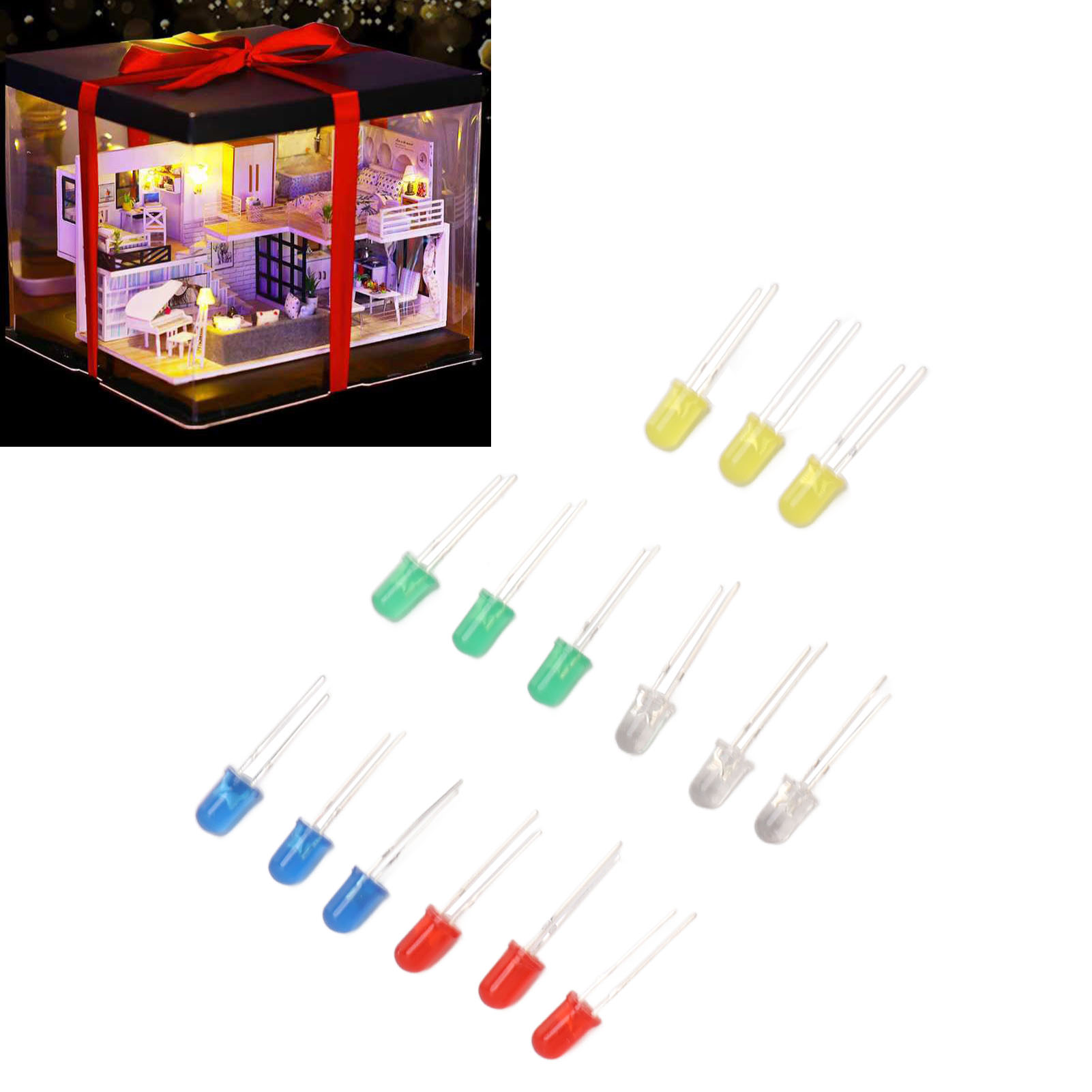 20 Leds Mit Je 5 Mm Durchmesser In Den Farben Rot, Grün, Gelb, Blau Und Weiß.