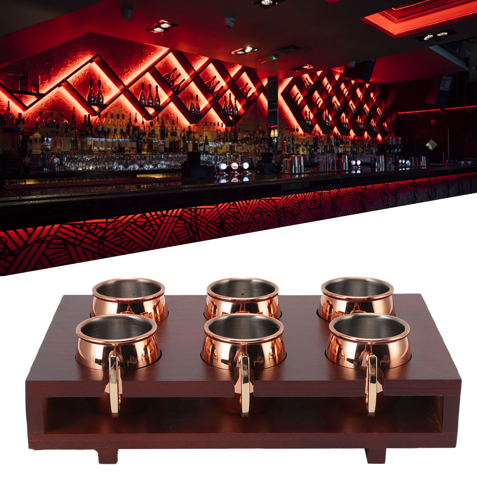 Set Zylindrischer 6cl-glashalter Für Mini-spirituosenbars