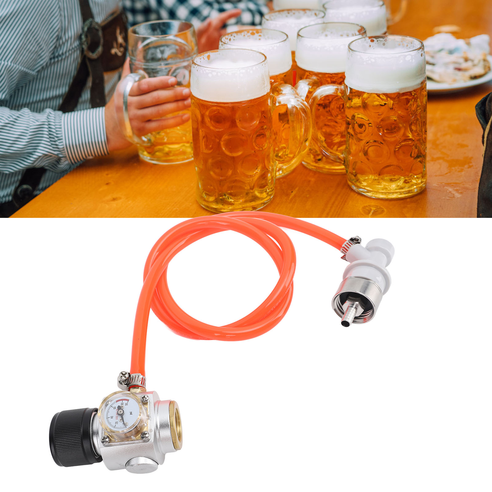 Miniatur-manometer Aus Edelstahl Für Fässer, Manometer Für Automatische Bierzapfanlagen, Innengewinde G1/2, Manometer Für Kohlensäurehaltiges Wasser.