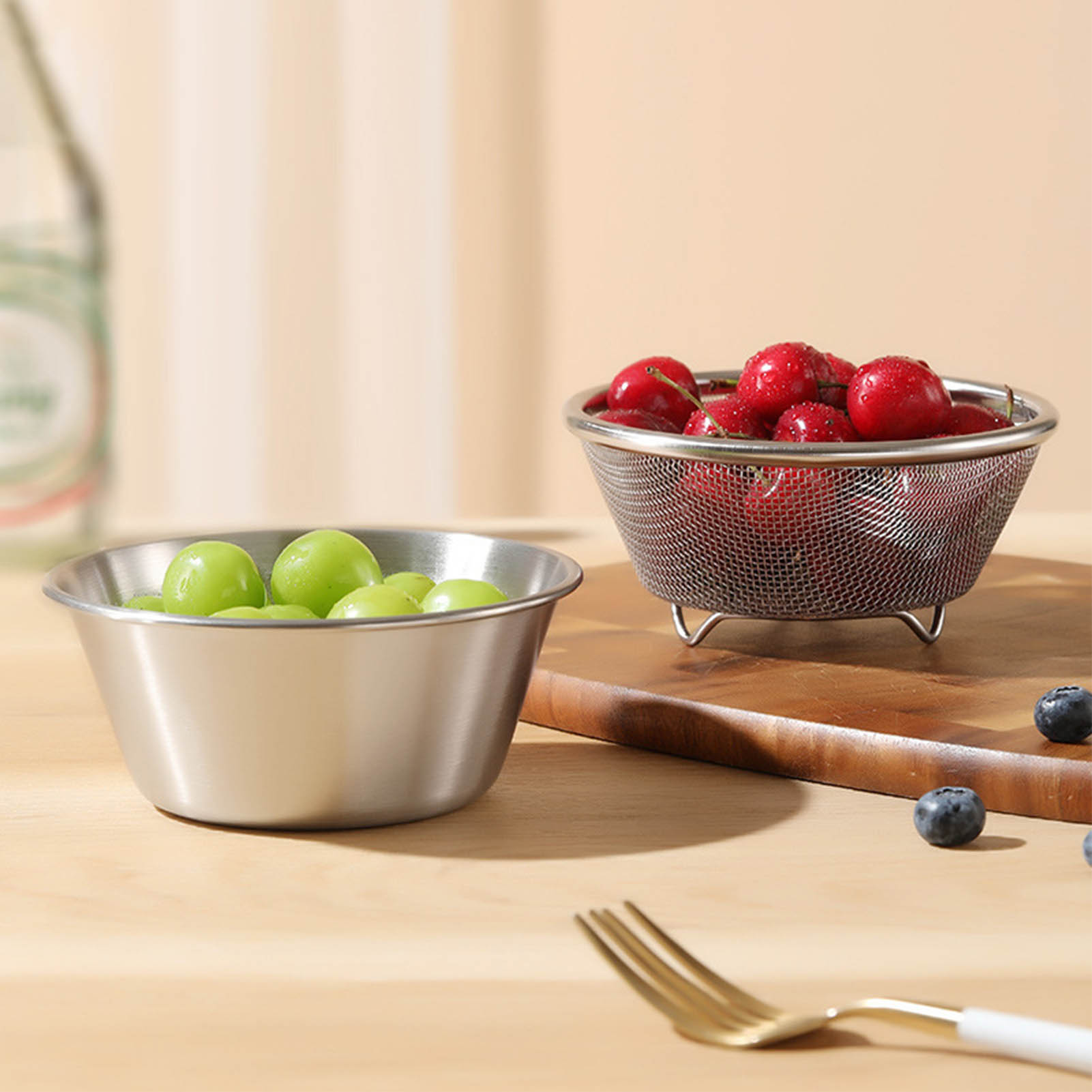 Mini-becken Aus Edelstahl 304 Zum Waschen Von Reis Und Gemüse, Abtropfschale, Obstkorb, Schüsseln Und Becken Zur Zubereitung Von Speisen