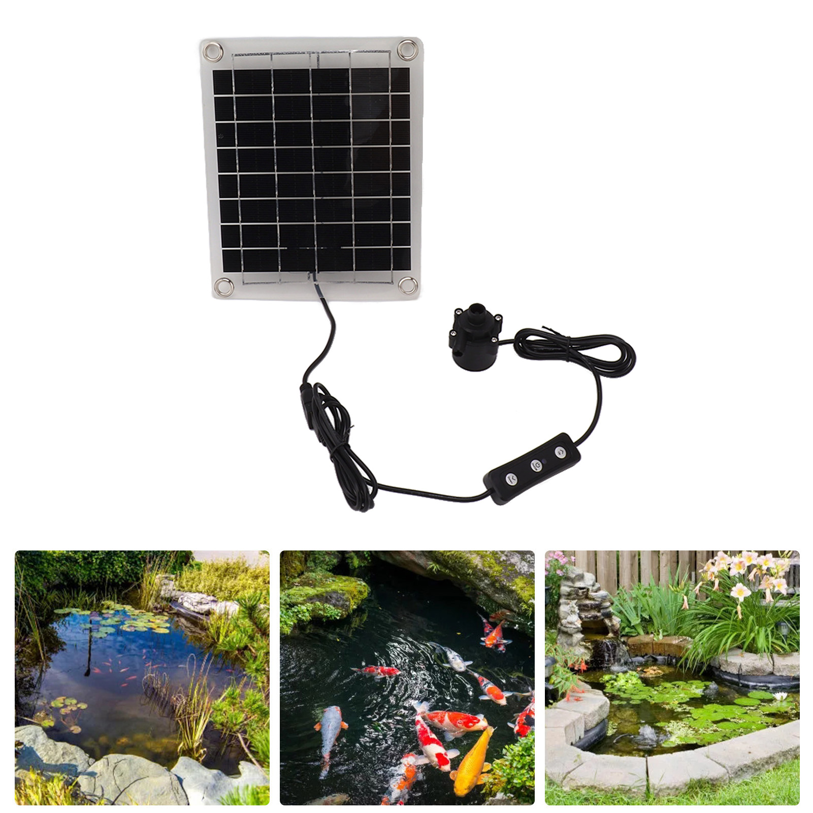 20-w-solarpanel-betriebene Wasserpumpe Mit Einstellbarer Wassermenge Und Intelligenter Schaltereinstellung.