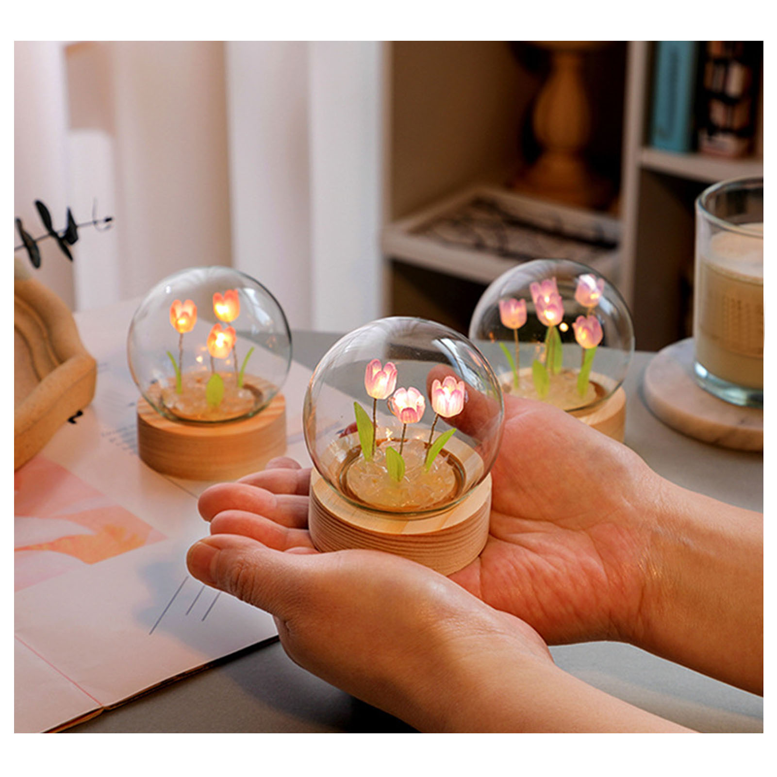 Diy Mini-rosen-tulpen-nachtlicht, Kreativ Und Niedlich, Weihnachtsgeschenk