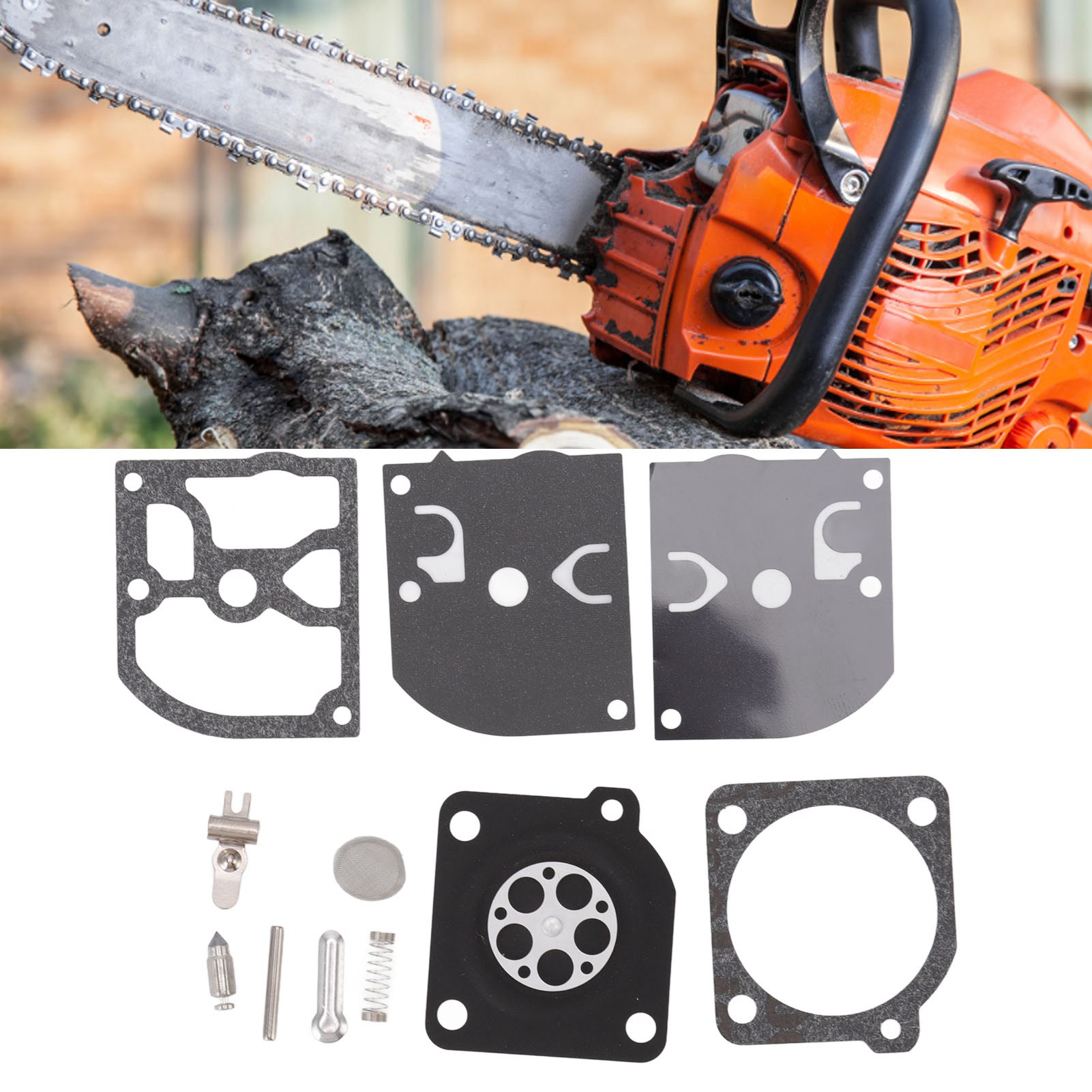 Geeignet Für Kettensägen. Vergasermembran-dichtungssatz, Metall Und Kunststoff, Für Zama Rb72, Für Stihl Ms019 190t, Dolmar Ps34, 45, 340, Rb-45 Vergaserdichtung.