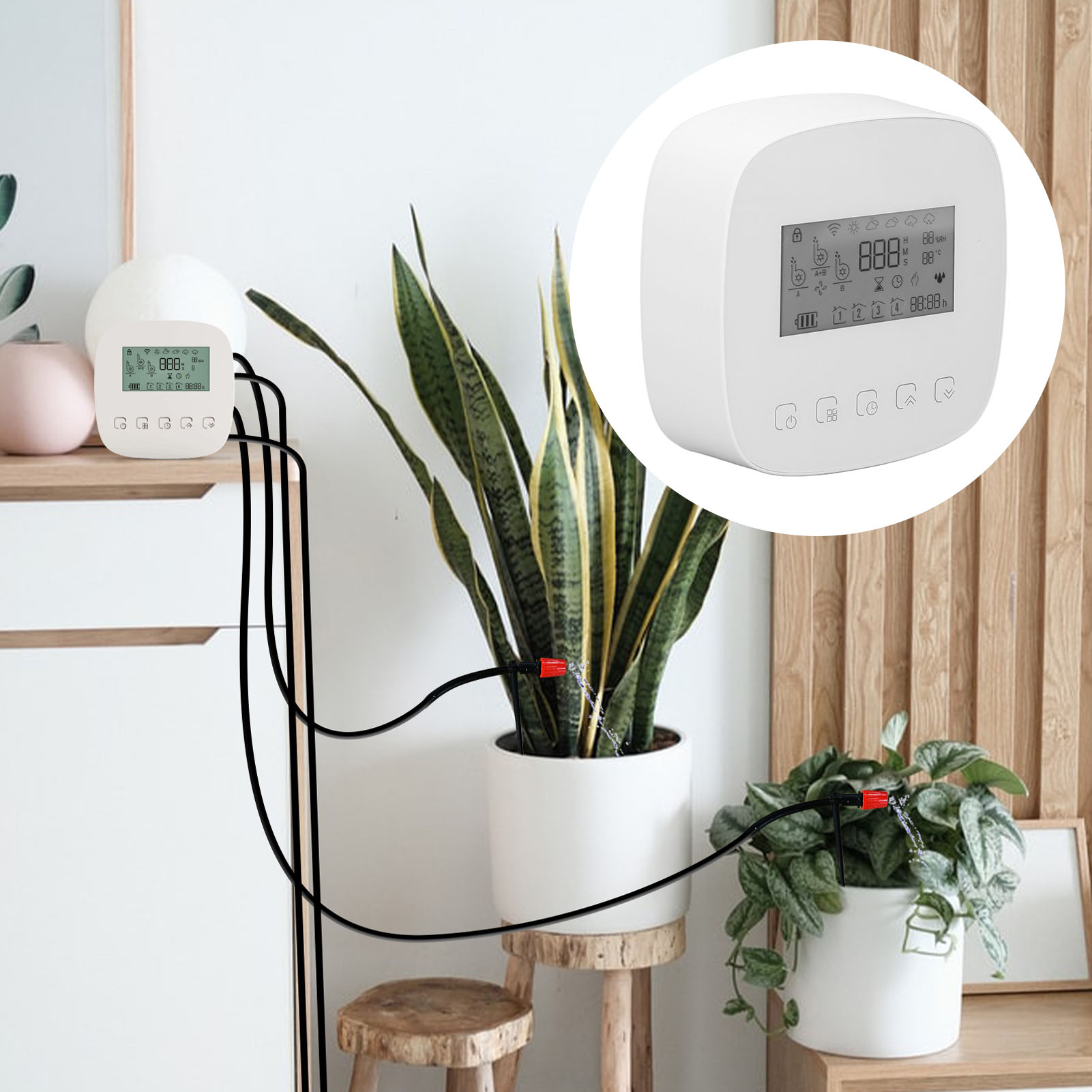 Intelligenter Bewässerungstimer Für Vernetzte Haushalte, Wlan-kompatibel Mit Lade-app, Automatisches Tropfbewässerungssystem, Bewässerungsschalter Mit Zwei Pumpen, Wlan-gesteuertes Bewässerungsgerät.