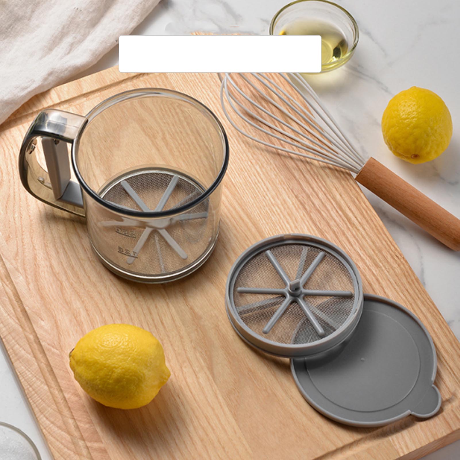 Manuelles Mehlsieb, Doppelwandiges Mehlsieb Mit Verstellbarem Deckel, Halbautomatischer Manueller Mehlfilter.