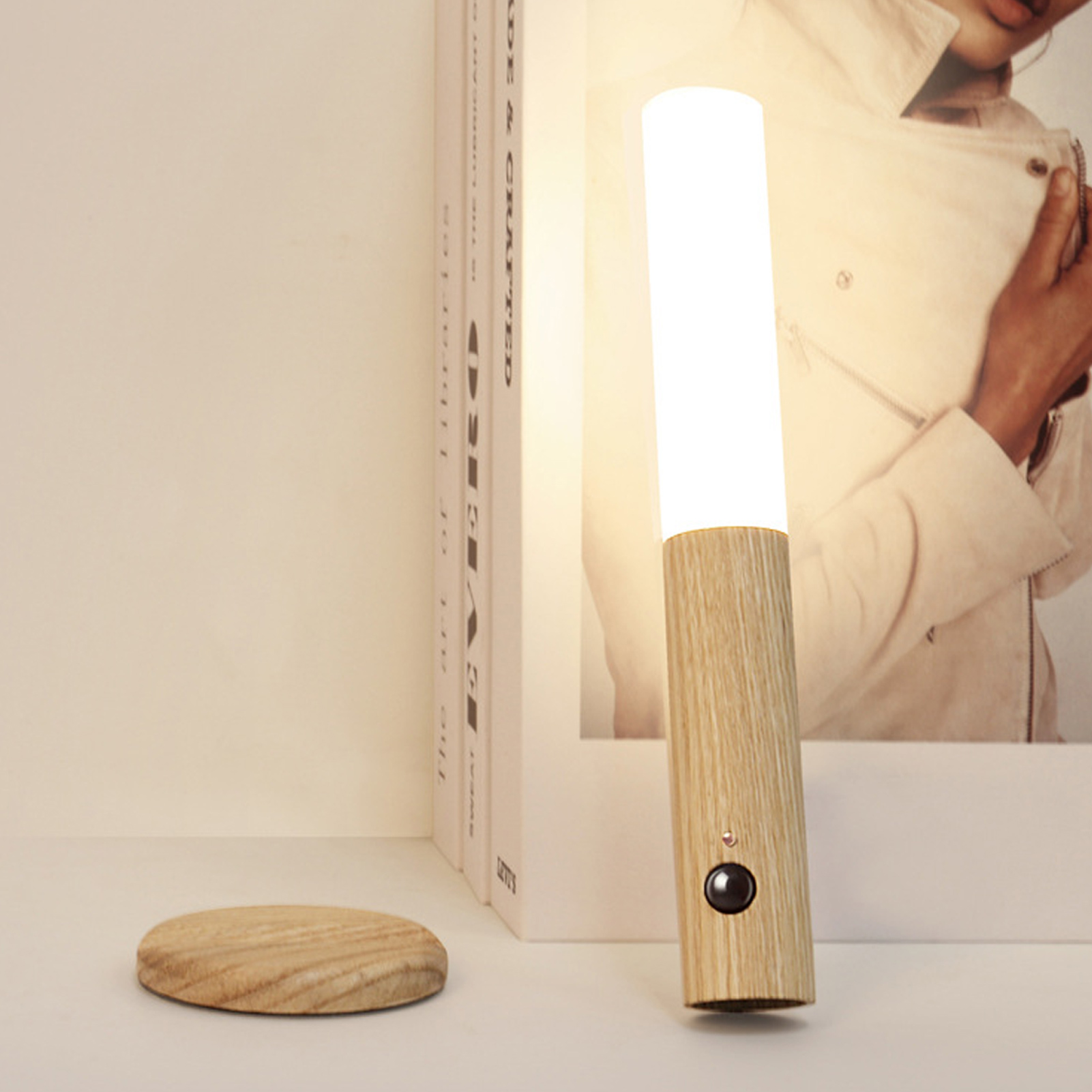 Intelligentes Nachtlicht Mit Bewegungssensor, Usb-aufladbar, Tragbare Magnetische Led-lampe Für Kleiderschrank/schrank, Wandleuchte, Nachttischlampe