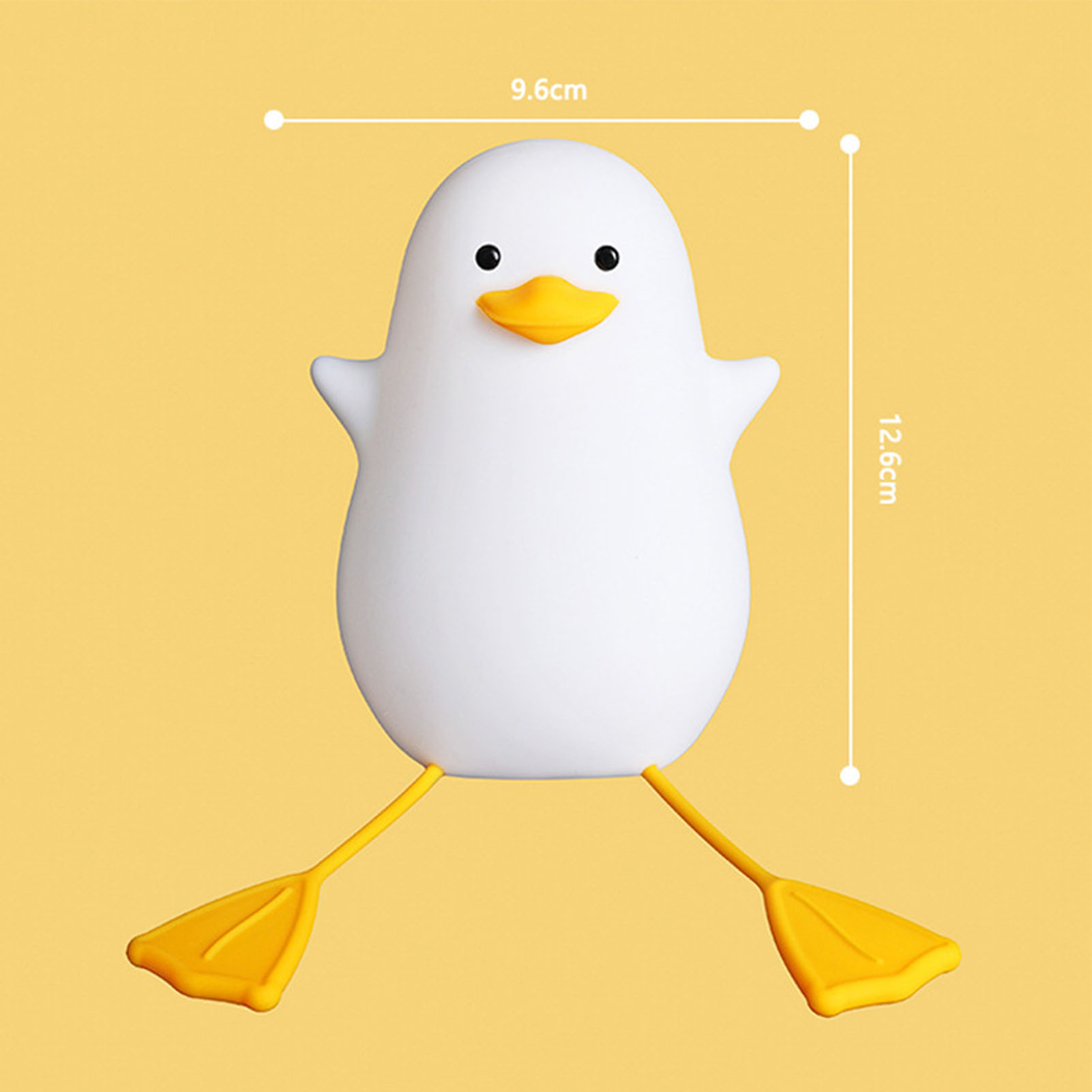 Little Ou Fun Nachtlicht, Little Ou Scatterbrained Duck Liegende Handyhalterung Mit Silikon-lichtleiste, Usb-wiederaufladbare Led-schreibtischlampe, Little Ou Scatterbrained Duck Nachtlicht