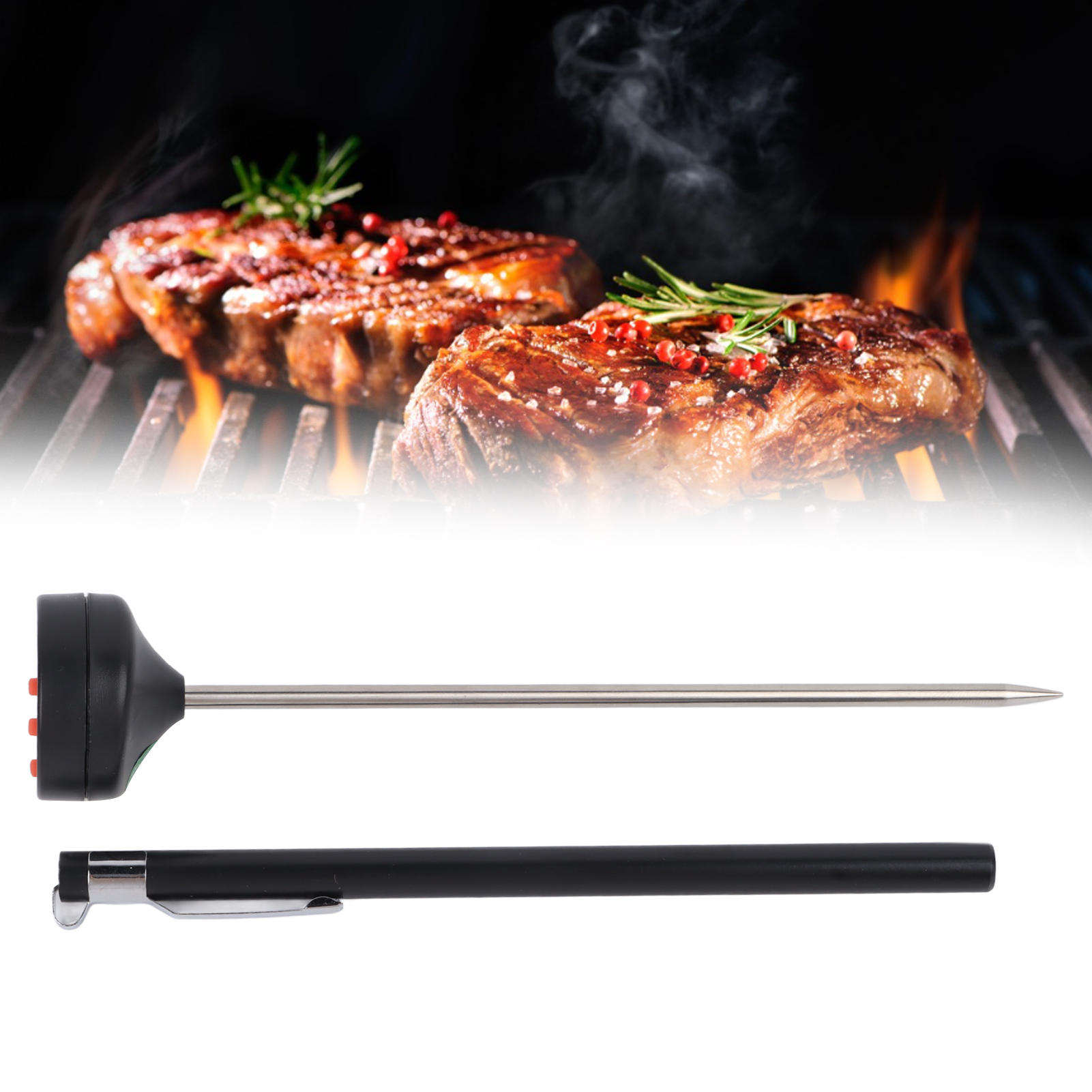 Einstich-lebensmittelthermometer, Grillthermometer, Wasserthermometer, Ölthermometer, Elektronisches Thermometer Zum Grillen Von Fleisch.