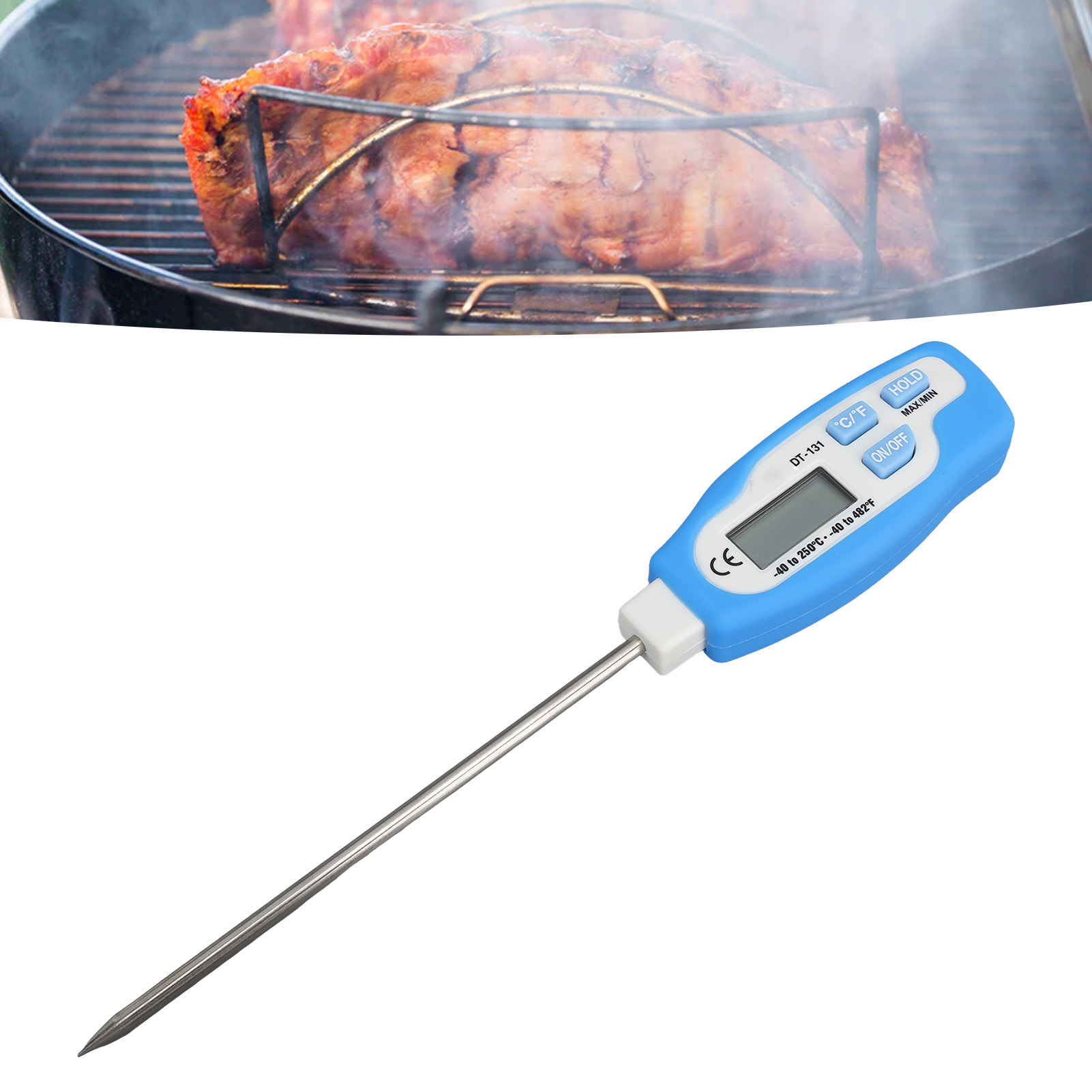 Einstichthermometer, Lebensmittelthermometer, Hochpräzises Grillthermometer, Bodentemperaturmessgerät Für Den Gartenbau