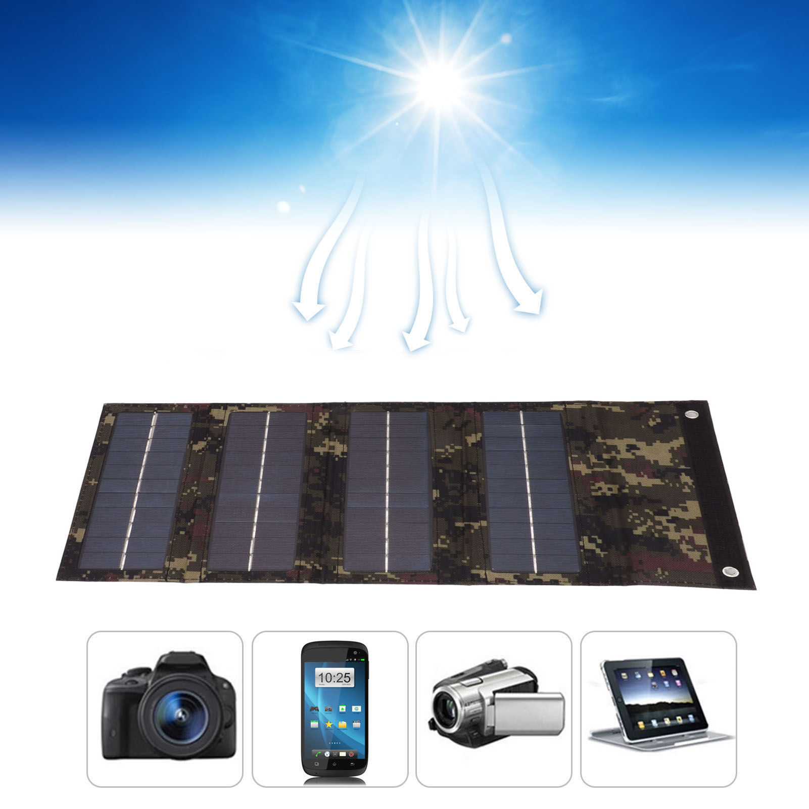 Faltbare 40-w-solarladetasche, Tragbares Notfallladegerät Für Mobiltelefone Im Freien, Mini-tarnladegerät.
